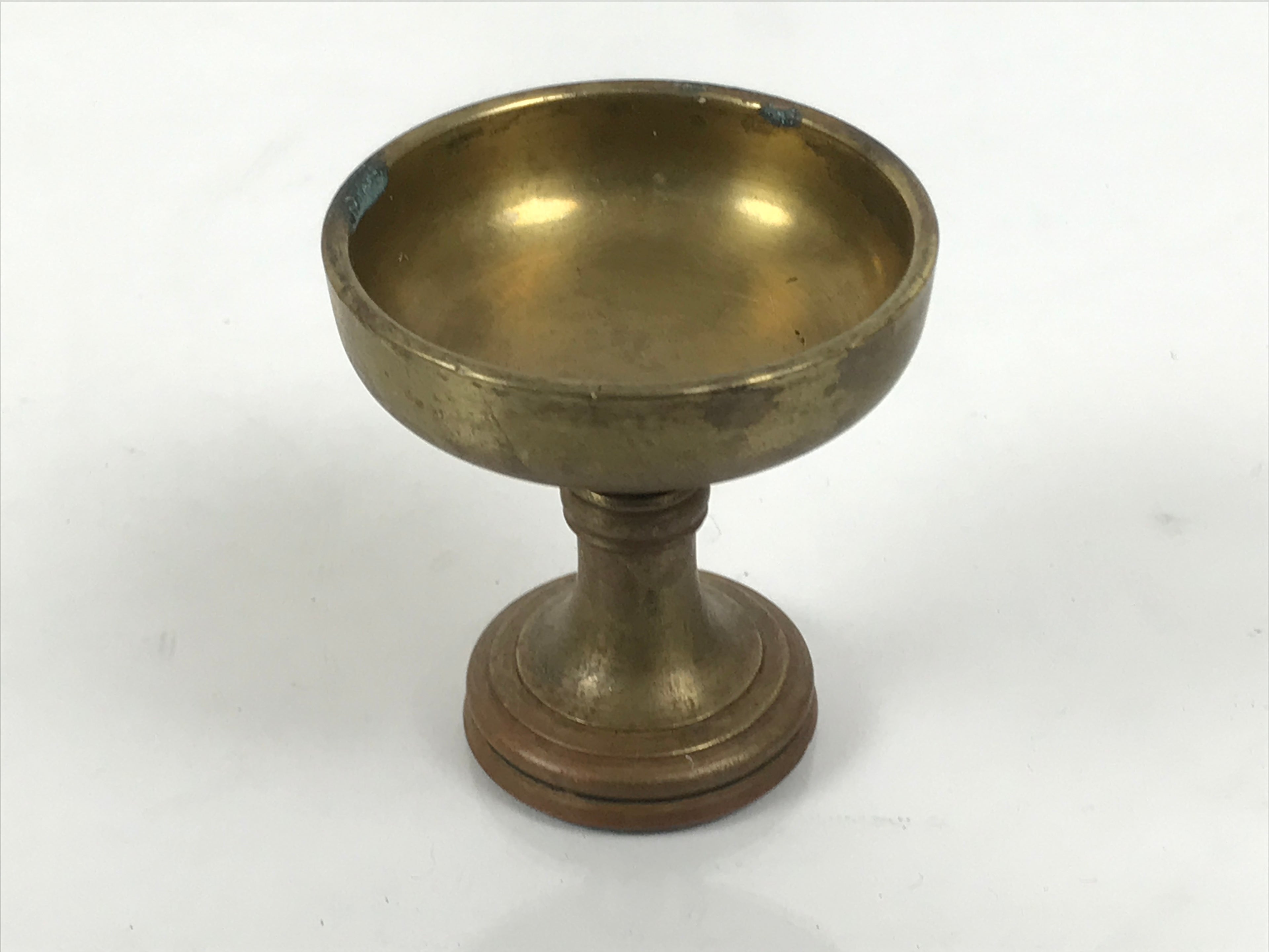 Japanese Buddhist Altar Fitting Brass Rice Offering Cup Vtg Butsugu Gold BA945-OT - Buddhist-chidorivintage.com