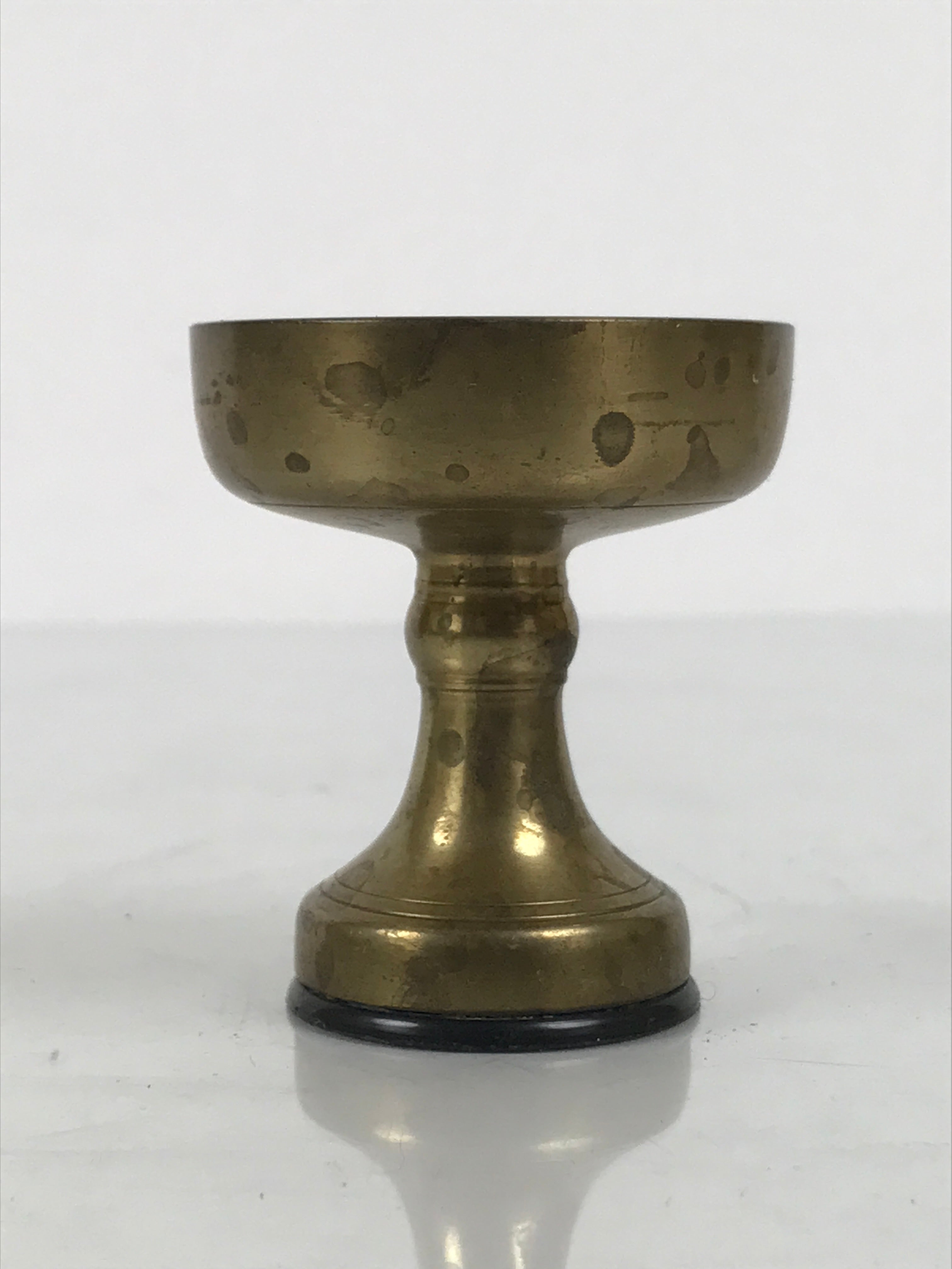 Japanese Buddhist Altar Fitting Brass Rice Offering Cup Vtg Butsugu Gold BA946-OT - Buddhist-chidorivintage.com