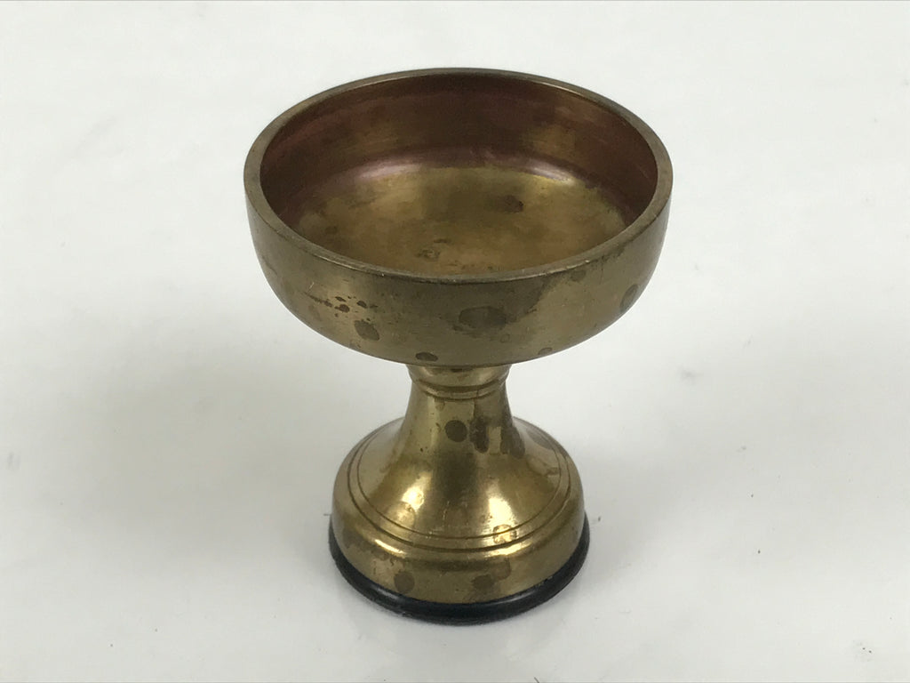 Japanese Buddhist Altar Fitting Brass Rice Offering Cup Vtg Butsugu Gold BA946-OT - Buddhist-chidorivintage.com