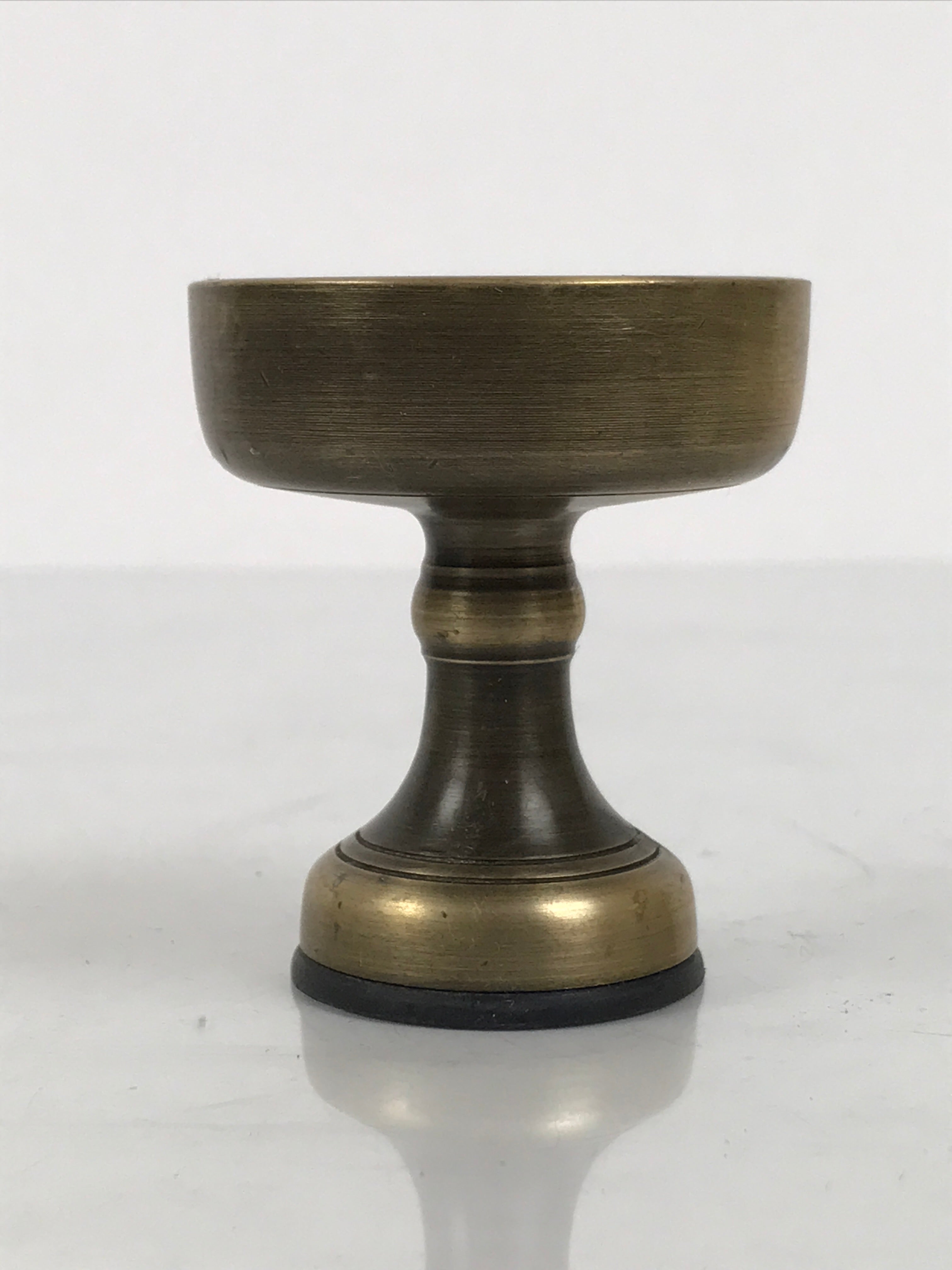 Japanese Buddhist Altar Fitting Brass Rice Offering Cup Vtg Butsugu Gold BA947-OT - Buddhist-chidorivintage.com