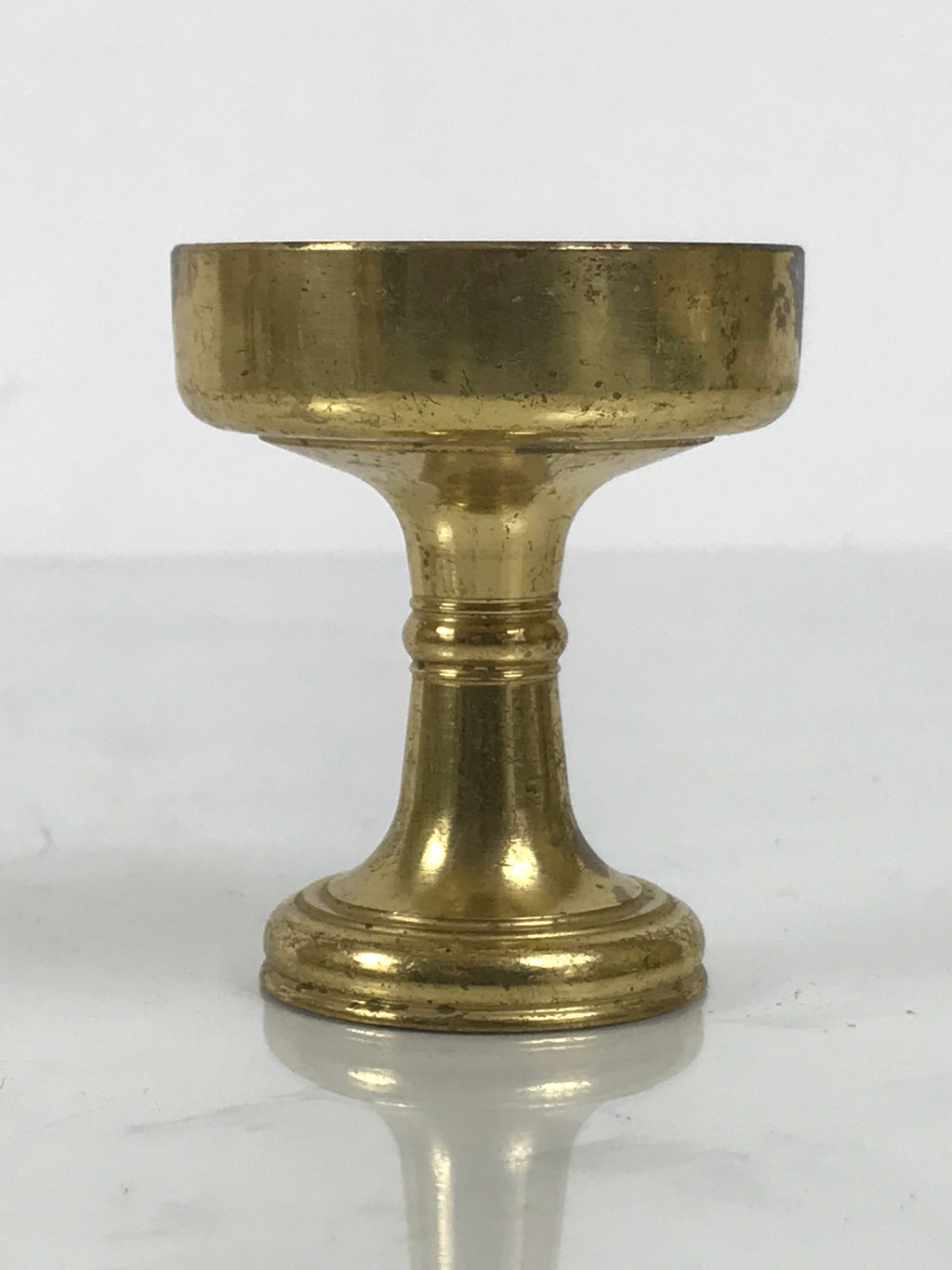 Japanese Buddhist Altar Fitting Metal Rice Offering Cup Vtg Butsugu Gold BA949-OT - Buddhist-chidorivintage.com