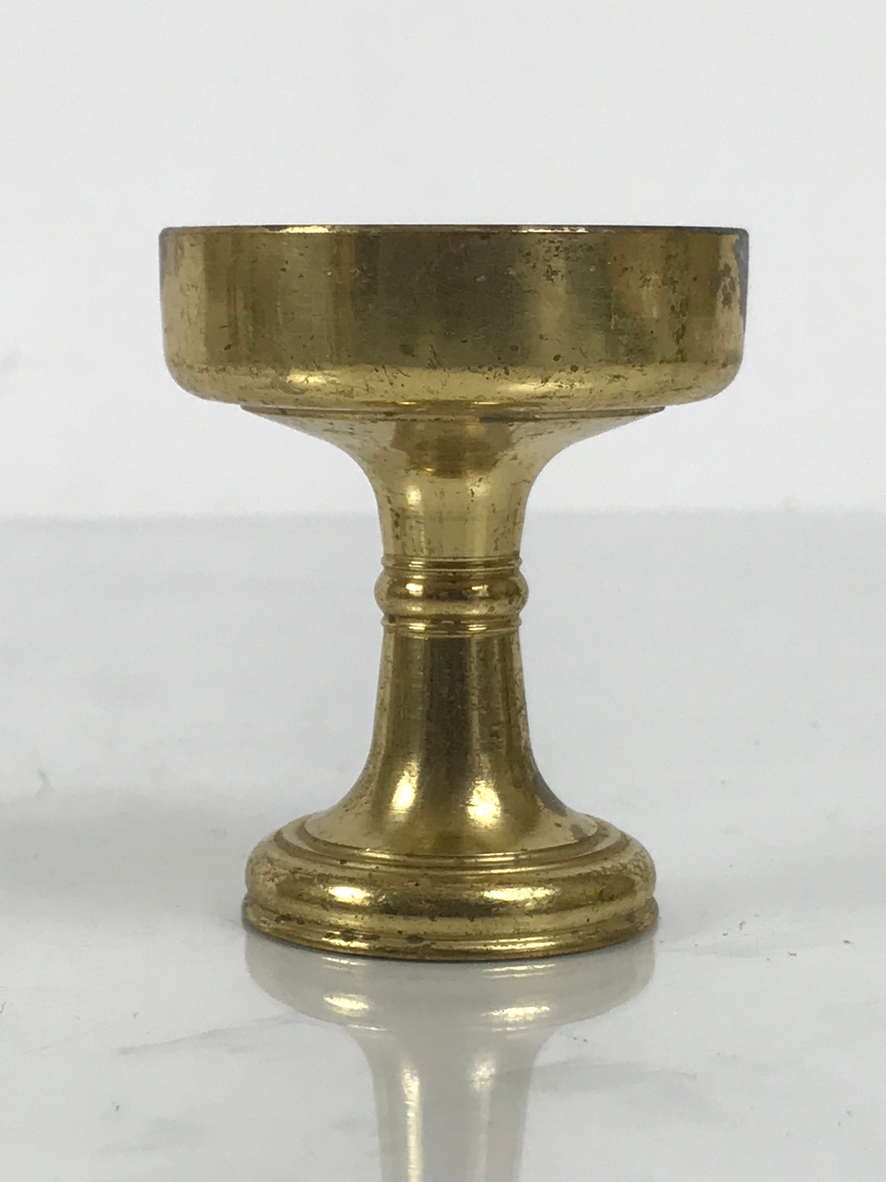 Japanese Buddhist Altar Fitting Metal Rice Offering Cup Vtg Butsugu Gold BA949-OT - Buddhist-chidorivintage.com