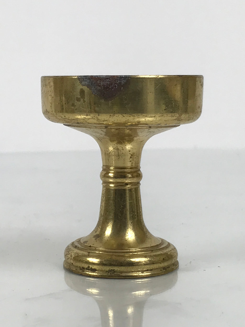 Japanese Buddhist Altar Fitting Metal Rice Offering Cup Vtg Butsugu Gold BA949-OT - Buddhist-chidorivintage.com
