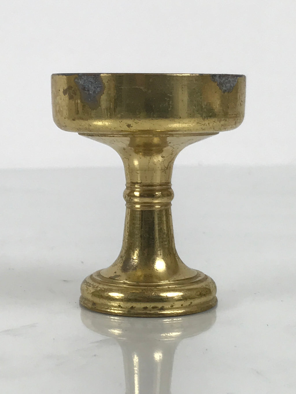 Japanese Buddhist Altar Fitting Metal Rice Offering Cup Vtg Butsugu Gold BA949-OT - Buddhist-chidorivintage.com
