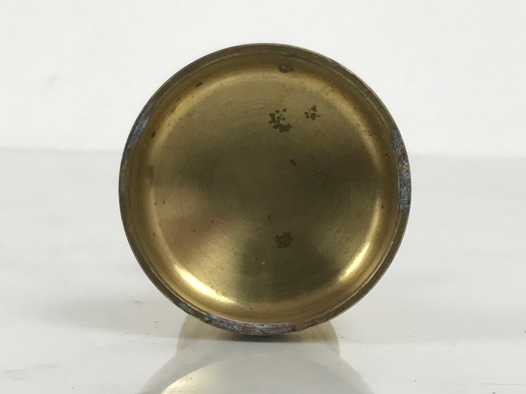 Japanese Buddhist Altar Fitting Metal Rice Offering Cup Vtg Butsugu Gold BA949-OT - Buddhist-chidorivintage.com