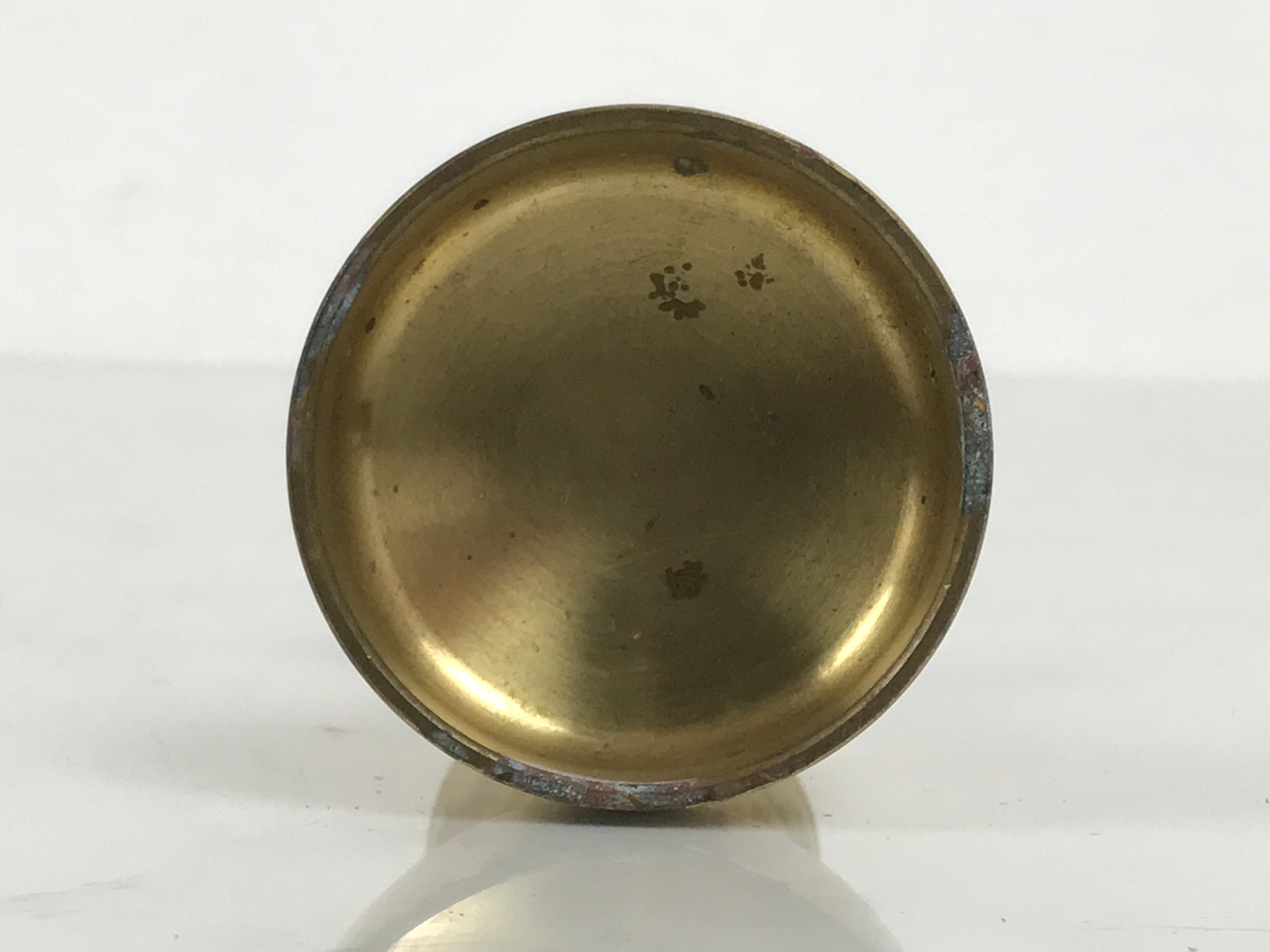 Japanese Buddhist Altar Fitting Metal Rice Offering Cup Vtg Butsugu Gold BA949-OT - Buddhist-chidorivintage.com