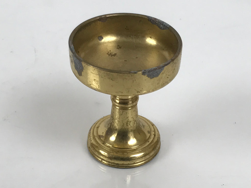 Japanese Buddhist Altar Fitting Metal Rice Offering Cup Vtg Butsugu Gold BA949-OT - Buddhist-chidorivintage.com