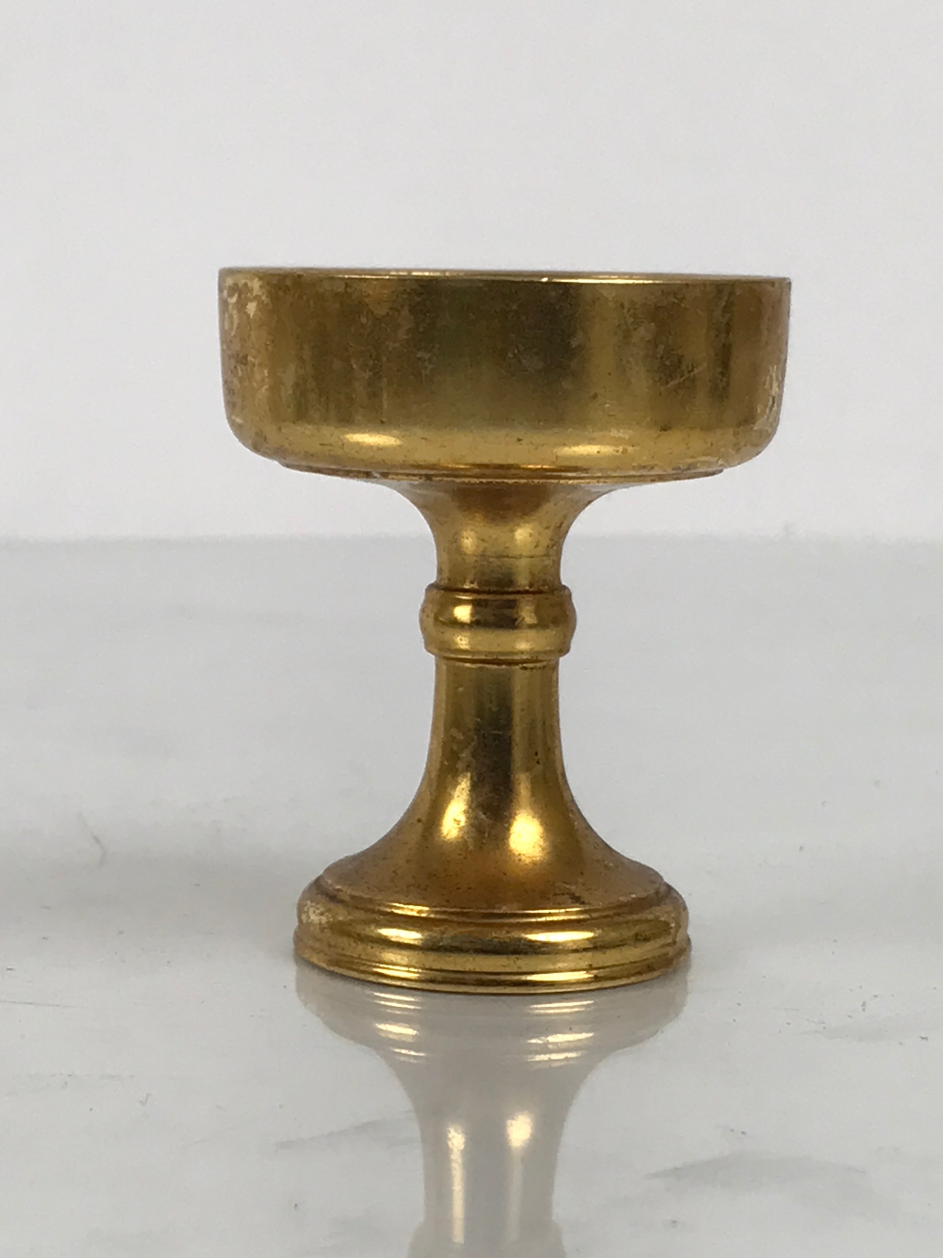 Japanese Buddhist Altar Fitting Brass Rice Offering Cup Vtg Butsugu Gold BA950-OT - Buddhist-chidorivintage.com