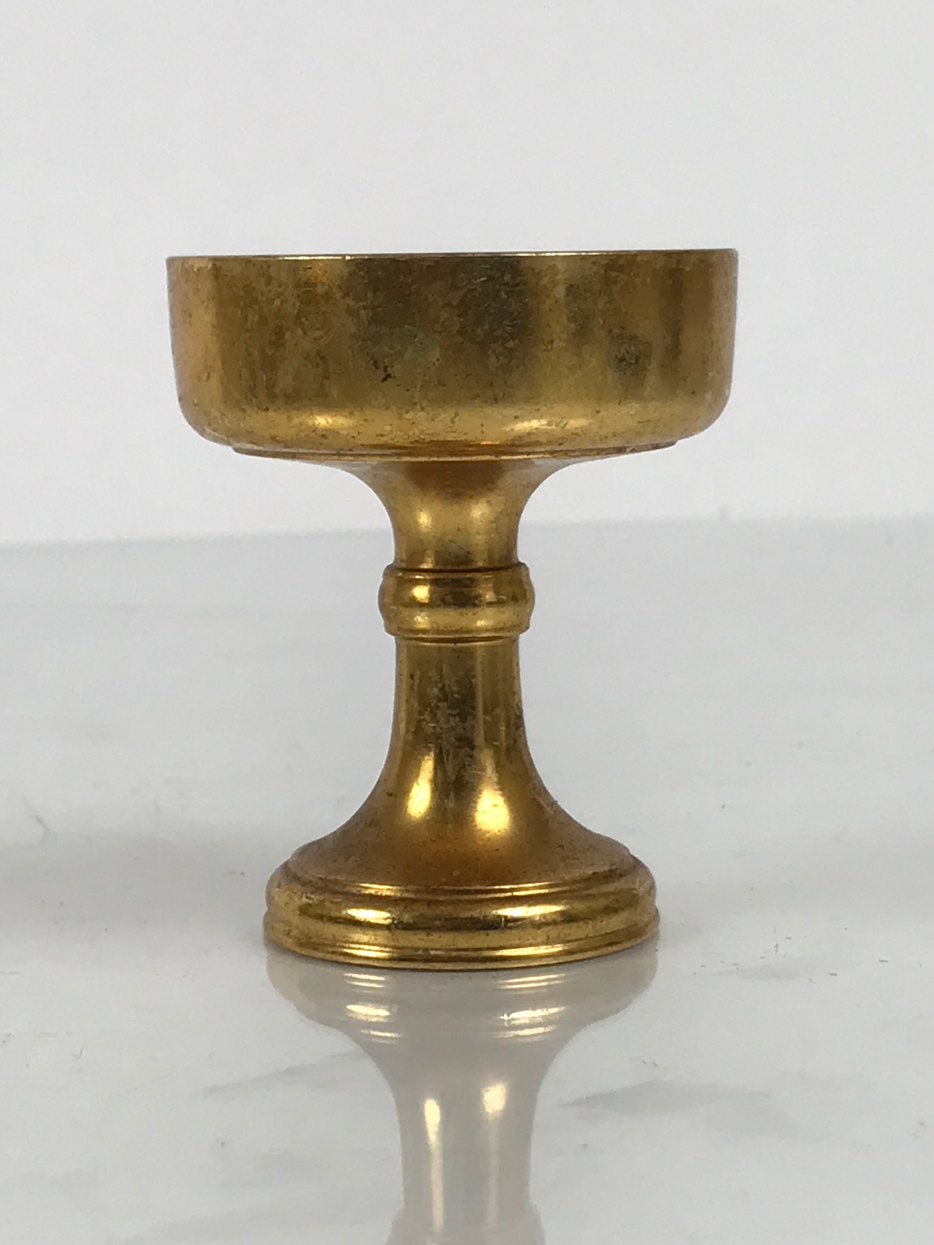 Japanese Buddhist Altar Fitting Brass Rice Offering Cup Vtg Butsugu Gold BA950-OT - Buddhist-chidorivintage.com