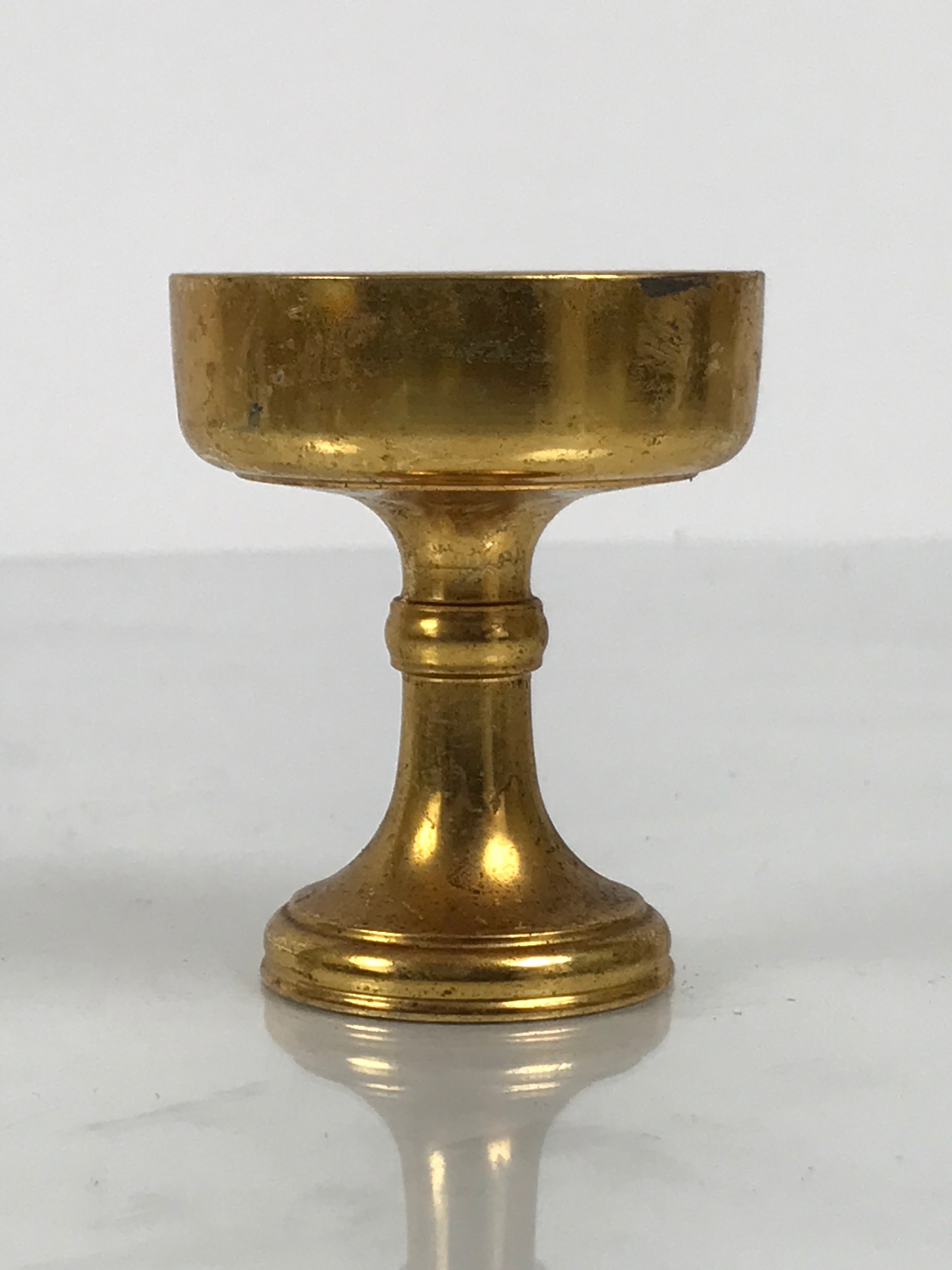 Japanese Buddhist Altar Fitting Brass Rice Offering Cup Vtg Butsugu Gold BA950-OT - Buddhist-chidorivintage.com