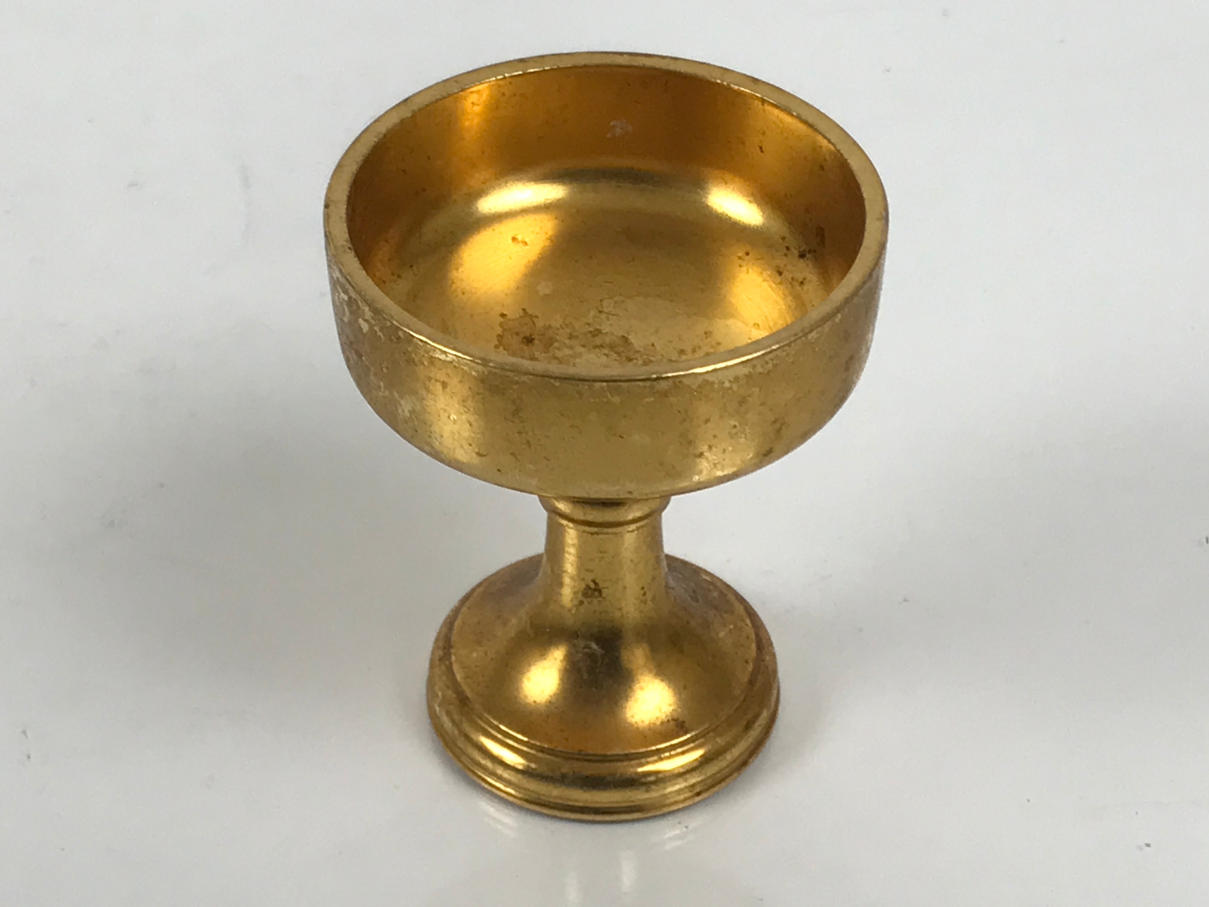 Japanese Buddhist Altar Fitting Brass Rice Offering Cup Vtg Butsugu Gold BA950-OT - Buddhist-chidorivintage.com