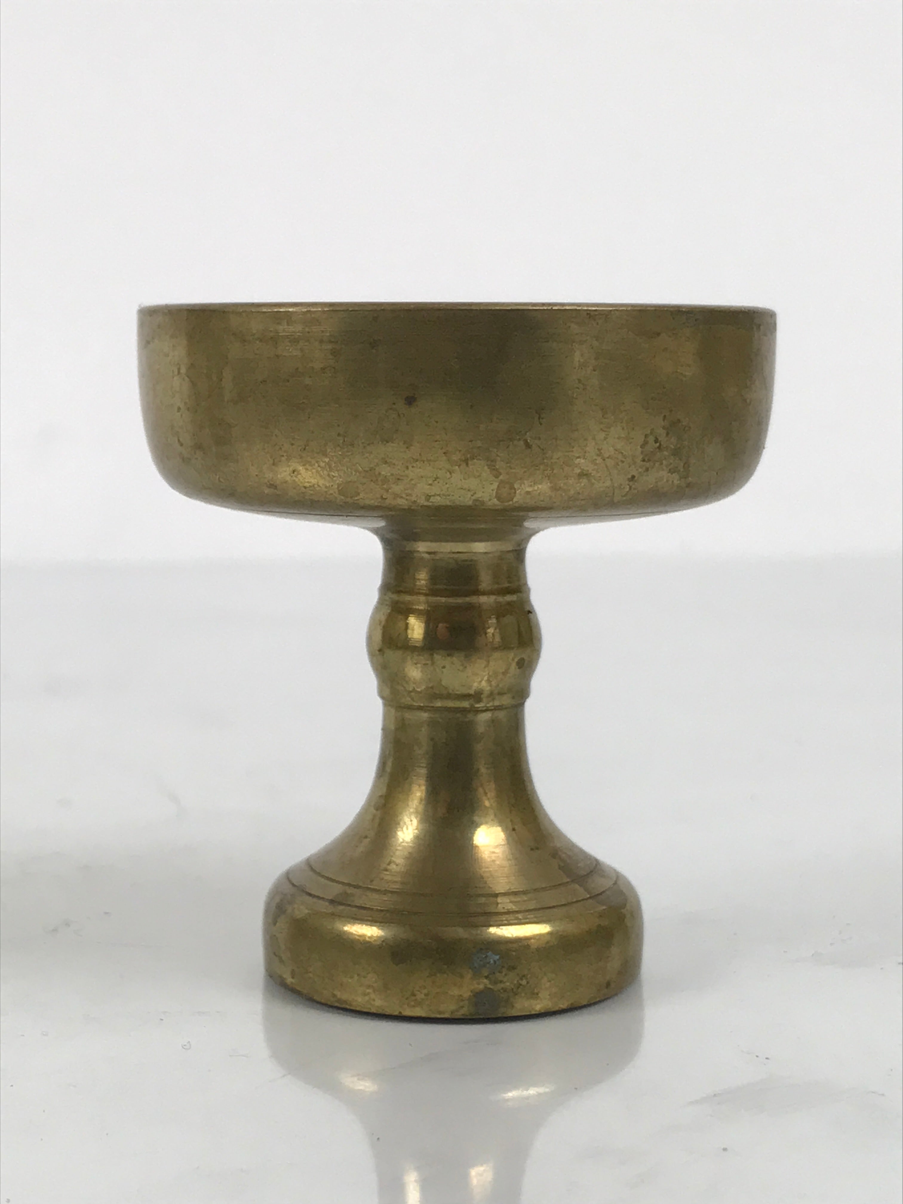 Japanese Buddhist Altar Fitting Brass Rice Offering Cup Vtg Butsugu Gold BA951-OT - Buddhist-chidorivintage.com
