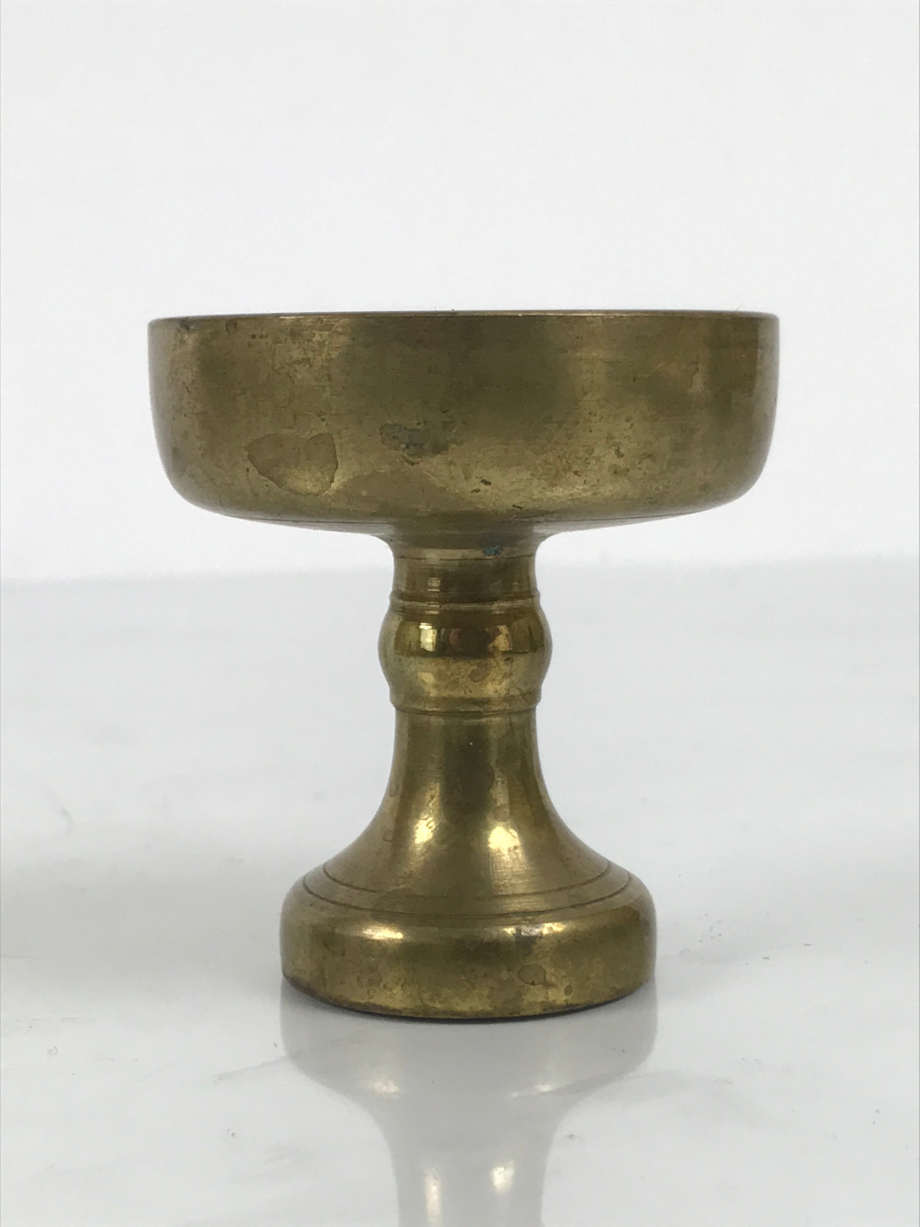 Japanese Buddhist Altar Fitting Brass Rice Offering Cup Vtg Butsugu Gold BA951-OT - Buddhist-chidorivintage.com