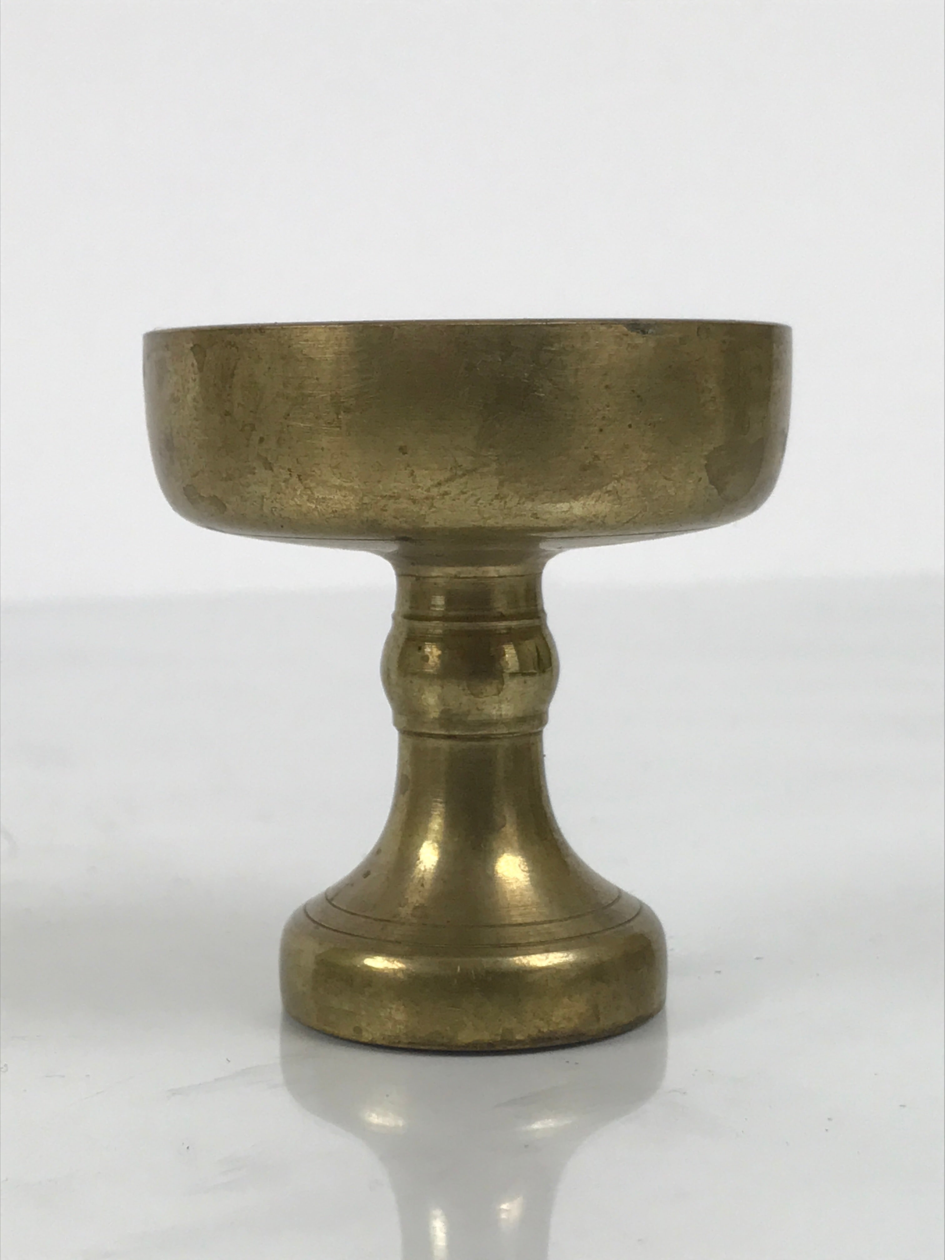 Japanese Buddhist Altar Fitting Brass Rice Offering Cup Vtg Butsugu Gold BA951-OT - Buddhist-chidorivintage.com