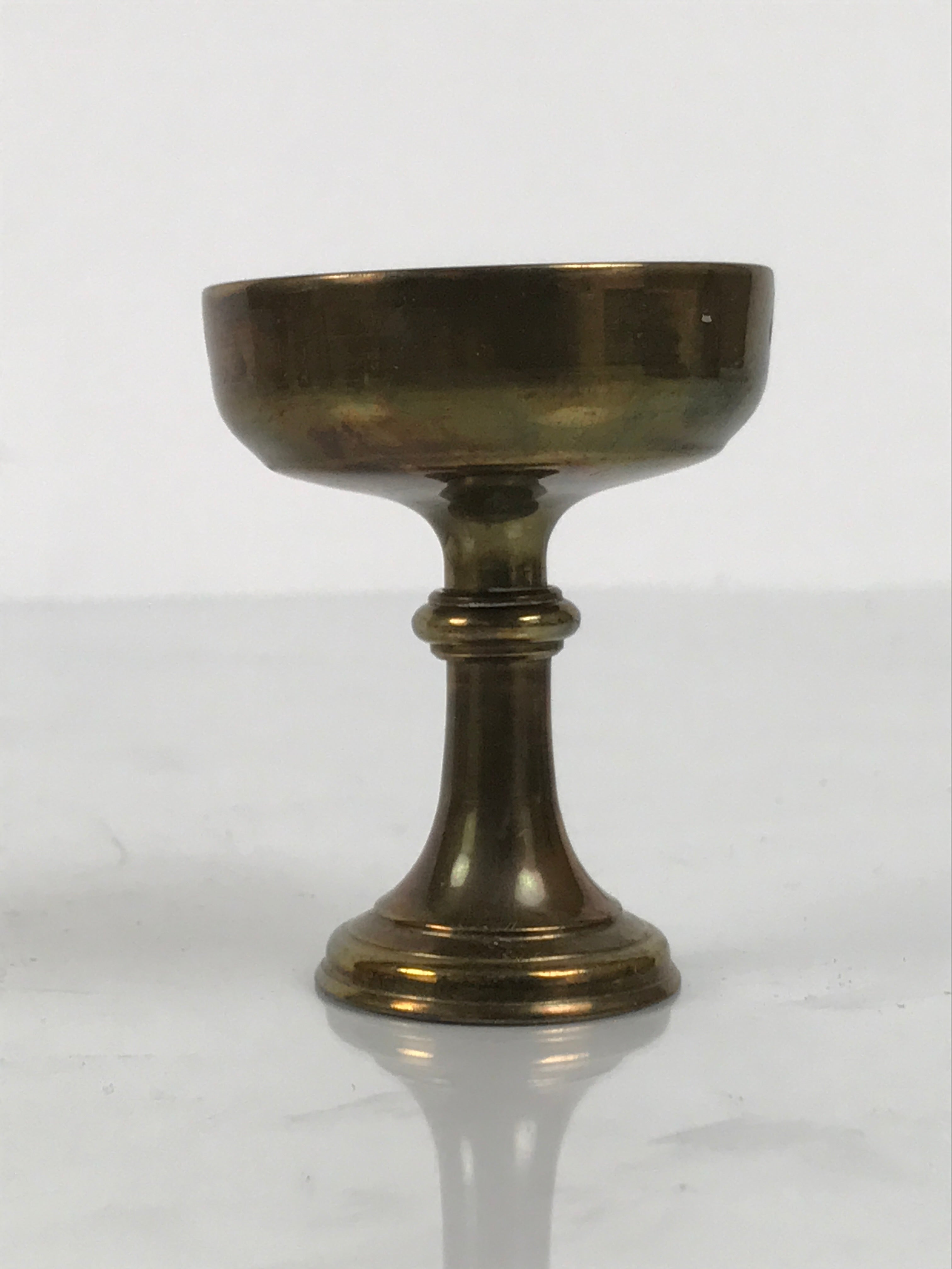Japanese Buddhist Altar Fitting Metal Rice Offering Cup Vtg Butsugu Gold BA952-OT - Buddhist-chidorivintage.com