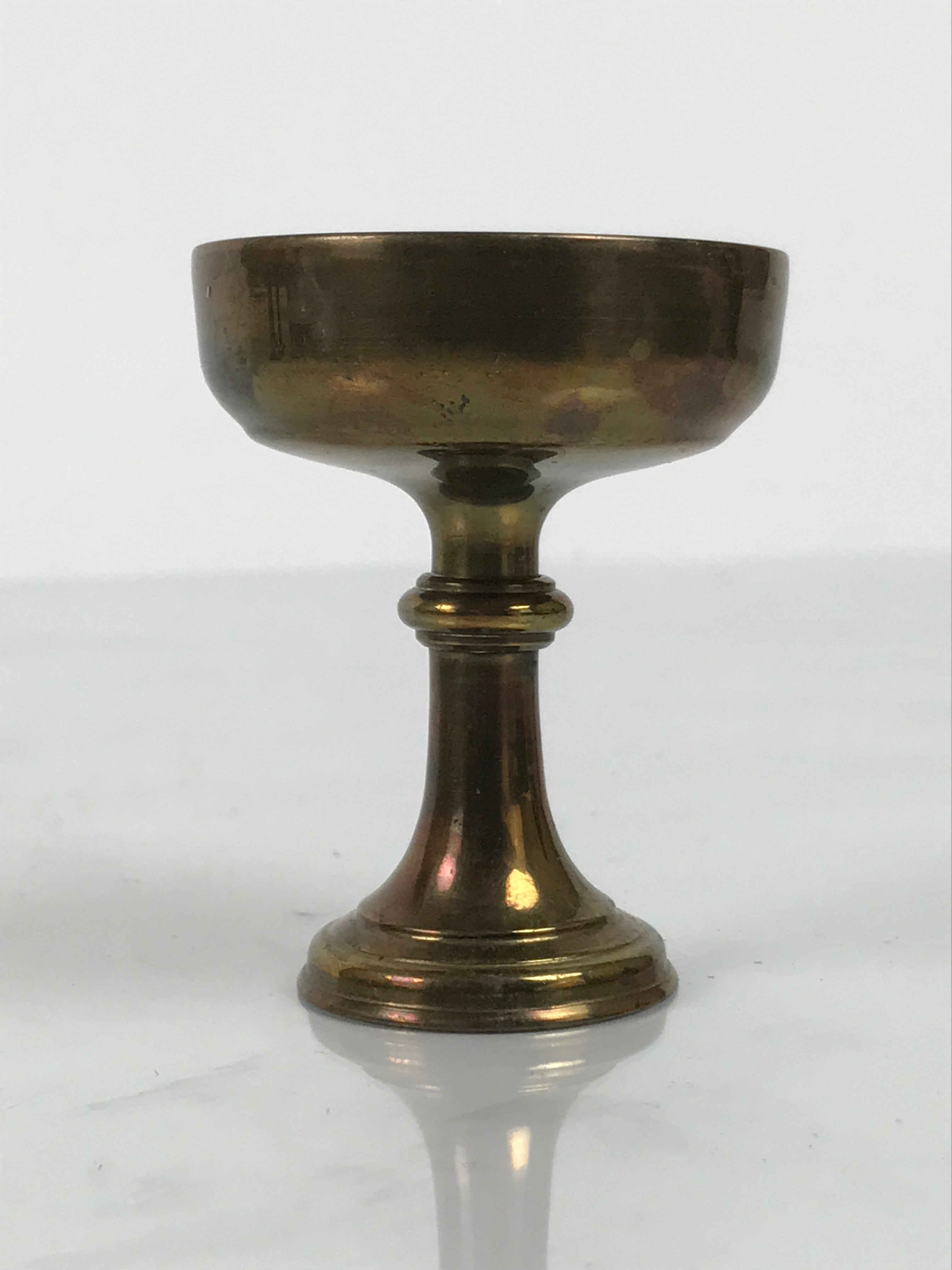Japanese Buddhist Altar Fitting Metal Rice Offering Cup Vtg Butsugu Gold BA952-OT - Buddhist-chidorivintage.com