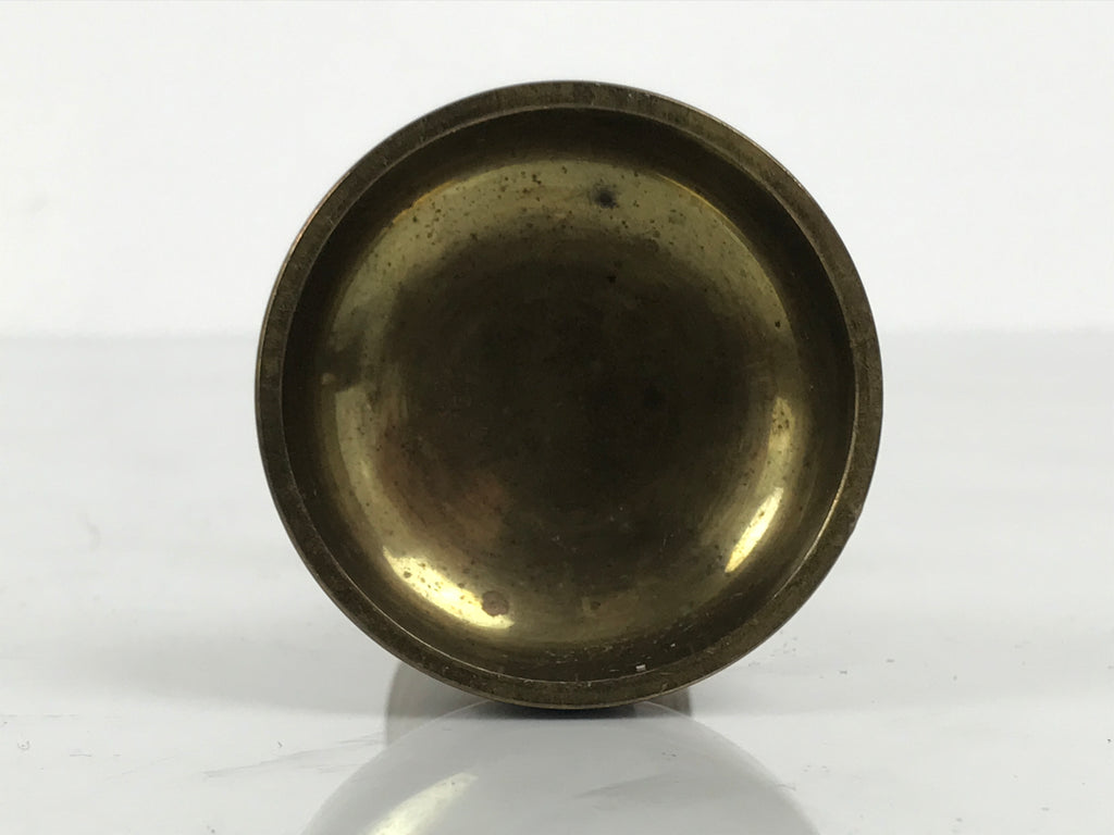 Japanese Buddhist Altar Fitting Metal Rice Offering Cup Vtg Butsugu Gold BA952-OT - Buddhist-chidorivintage.com
