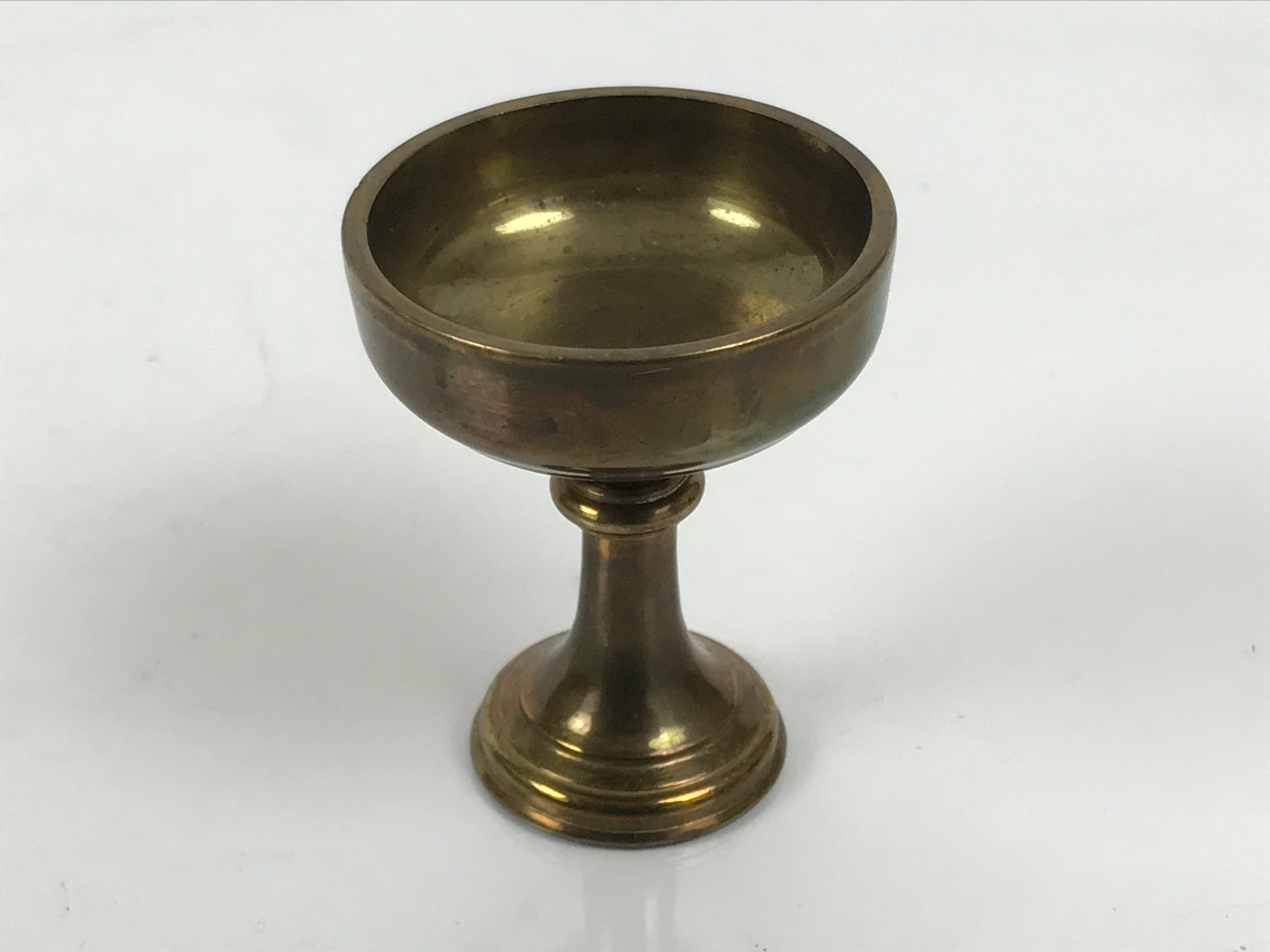 Japanese Buddhist Altar Fitting Metal Rice Offering Cup Vtg Butsugu Gold BA952-OT - Buddhist-chidorivintage.com