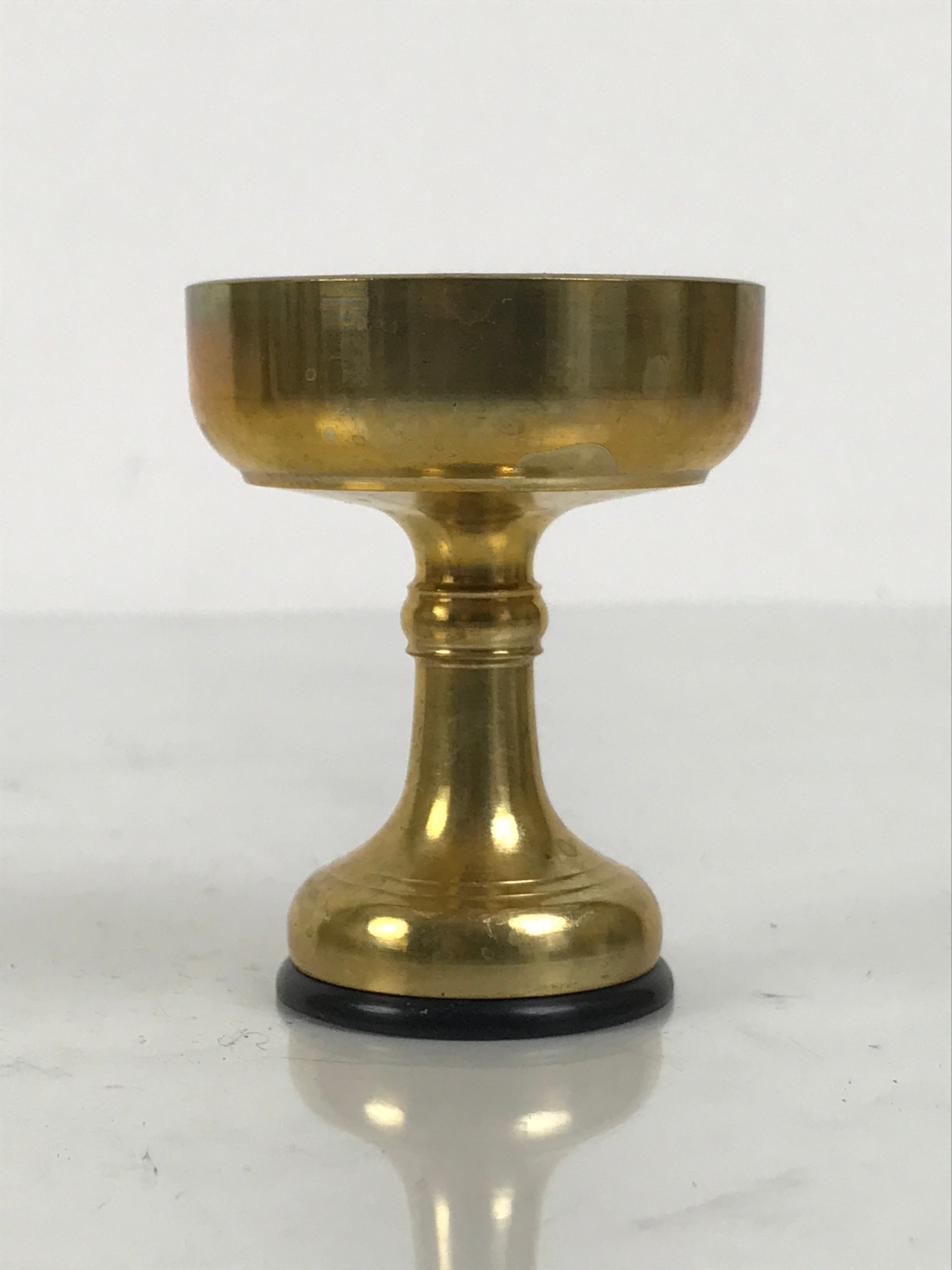 Japanese Buddhist Altar Fitting Brass Rice Offering Cup Vtg Butsugu Gold BA953-OT - Buddhist-chidorivintage.com