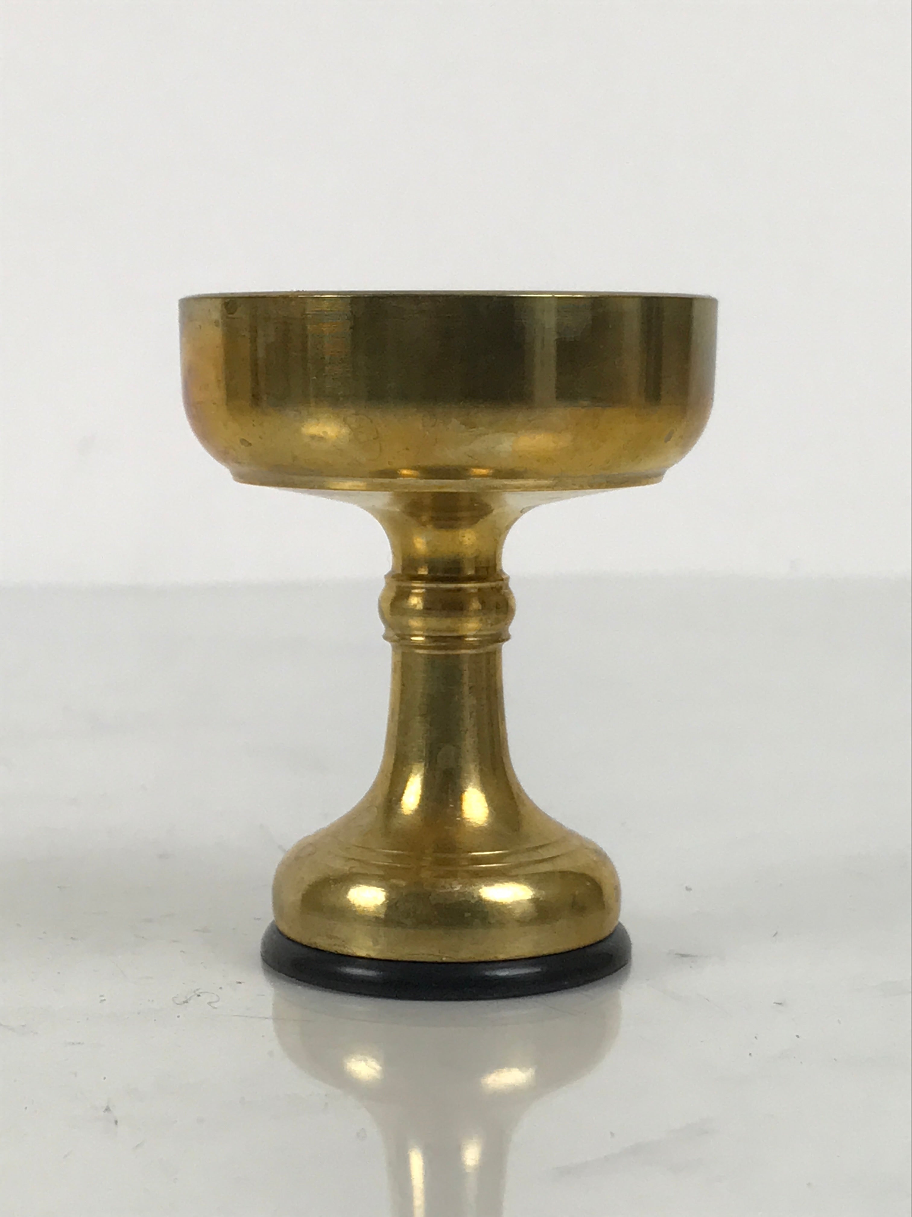 Japanese Buddhist Altar Fitting Brass Rice Offering Cup Vtg Butsugu Gold BA953-OT - Buddhist-chidorivintage.com