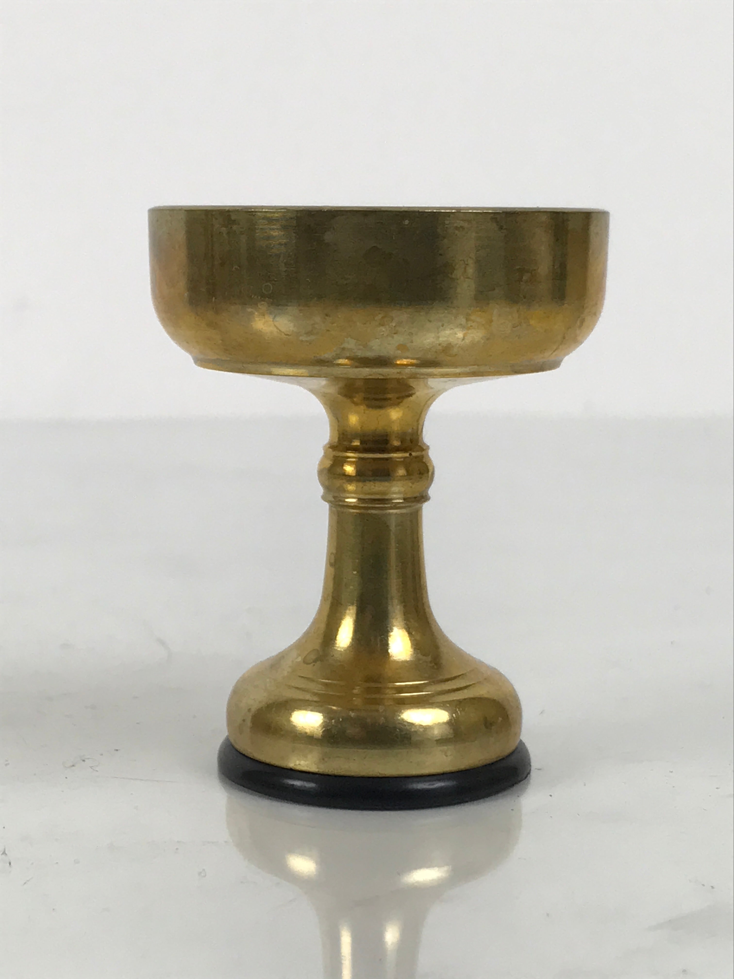 Japanese Buddhist Altar Fitting Brass Rice Offering Cup Vtg Butsugu Gold BA953-OT - Buddhist-chidorivintage.com