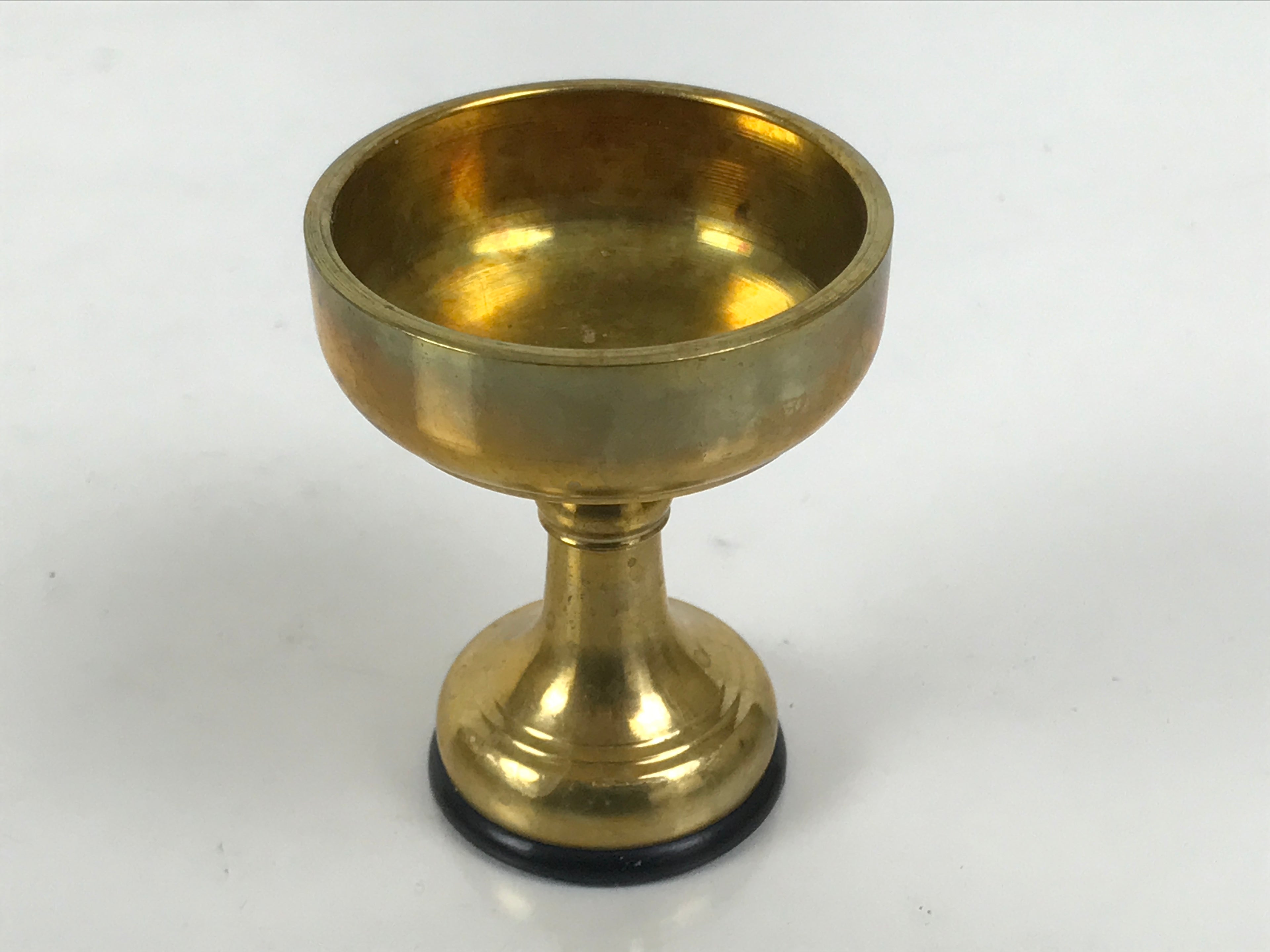Japanese Buddhist Altar Fitting Brass Rice Offering Cup Vtg Butsugu Gold BA953-OT - Buddhist-chidorivintage.com