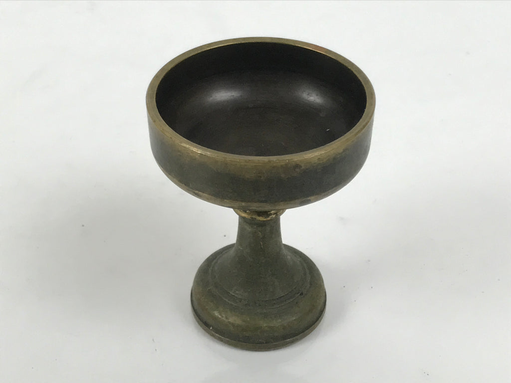 Japanese Buddhist Altar Fitting Brass Rice Offering Cup Vtg Butsugu Gold BA954-OT - Buddhist-chidorivintage.com