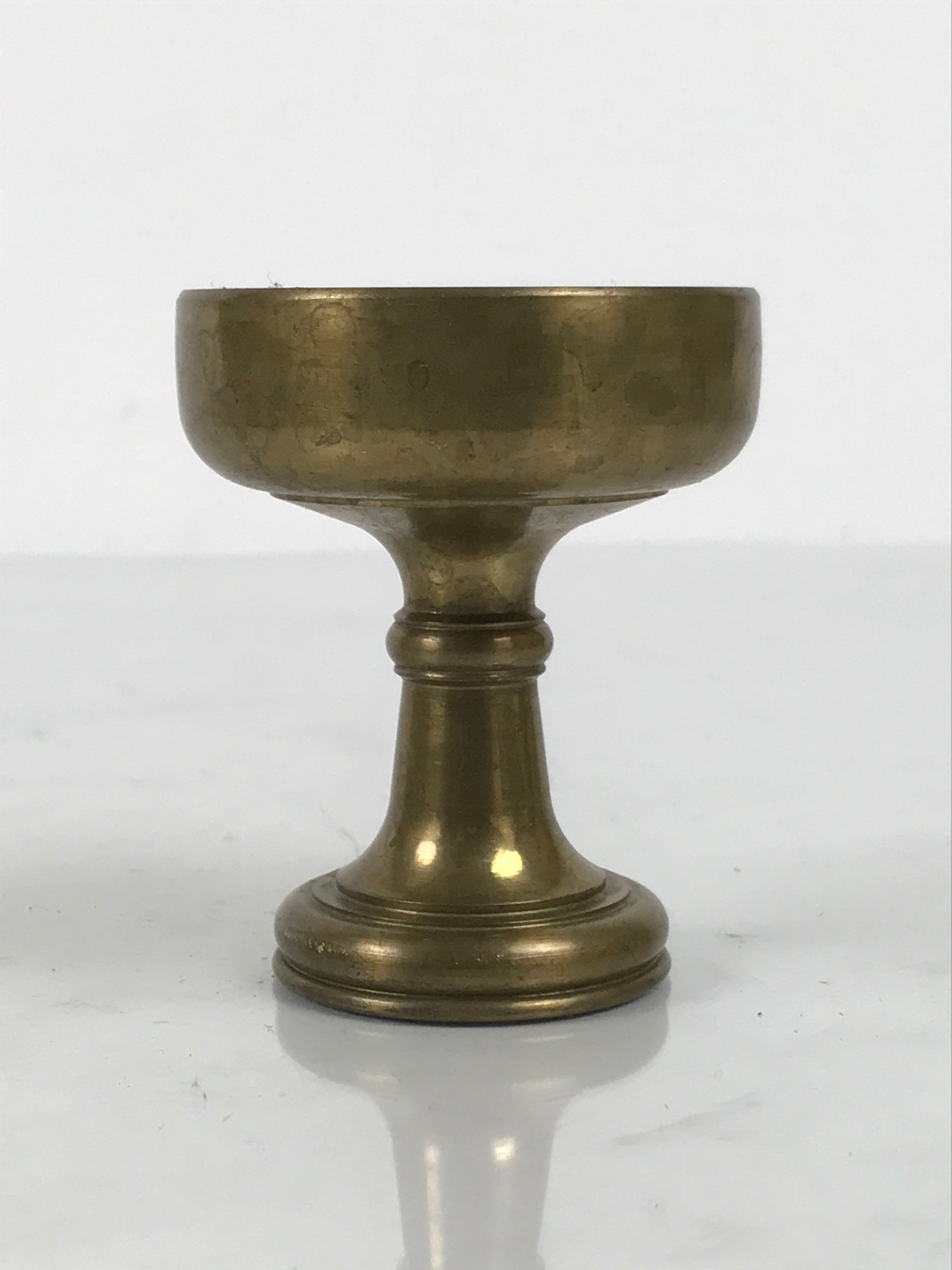 Japanese Buddhist Altar Fitting Brass Rice Offering Cup Vtg Butsugu Gold BA955-OT - Buddhist-chidorivintage.com