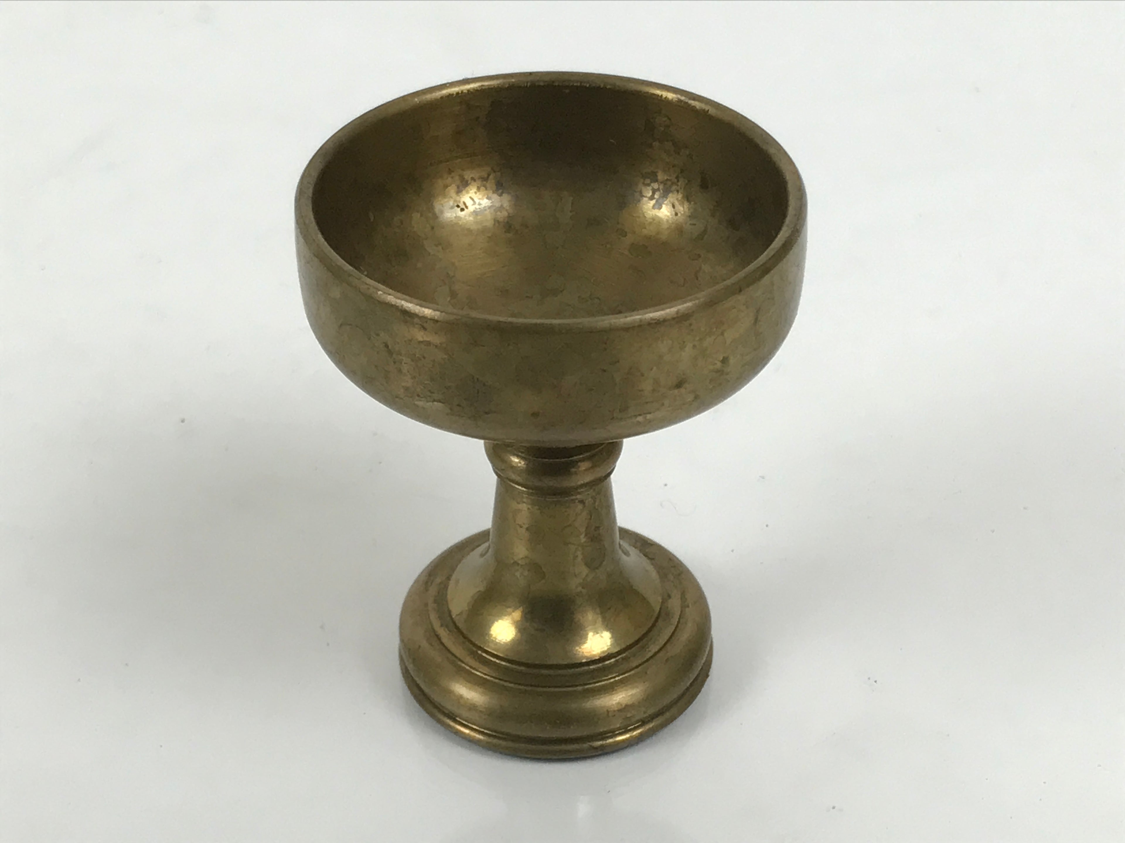 Japanese Buddhist Altar Fitting Brass Rice Offering Cup Vtg Butsugu Gold BA955-OT - Buddhist-chidorivintage.com