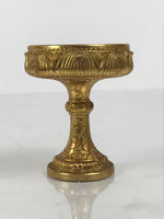 Japanese Buddhist Altar Fitting 24KGP Rice Offering Cup Vtg Butsugu Gold BA956-OT - Buddhist-chidorivintage.com