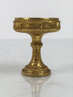 Japanese Buddhist Altar Fitting 24KGP Rice Offering Cup Vtg Butsugu Gold BA956-OT - Buddhist-chidorivintage.com