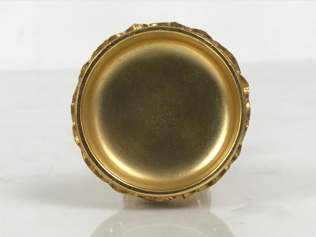 Japanese Buddhist Altar Fitting 24KGP Rice Offering Cup Vtg Butsugu Gold BA956-OT - Buddhist-chidorivintage.com
