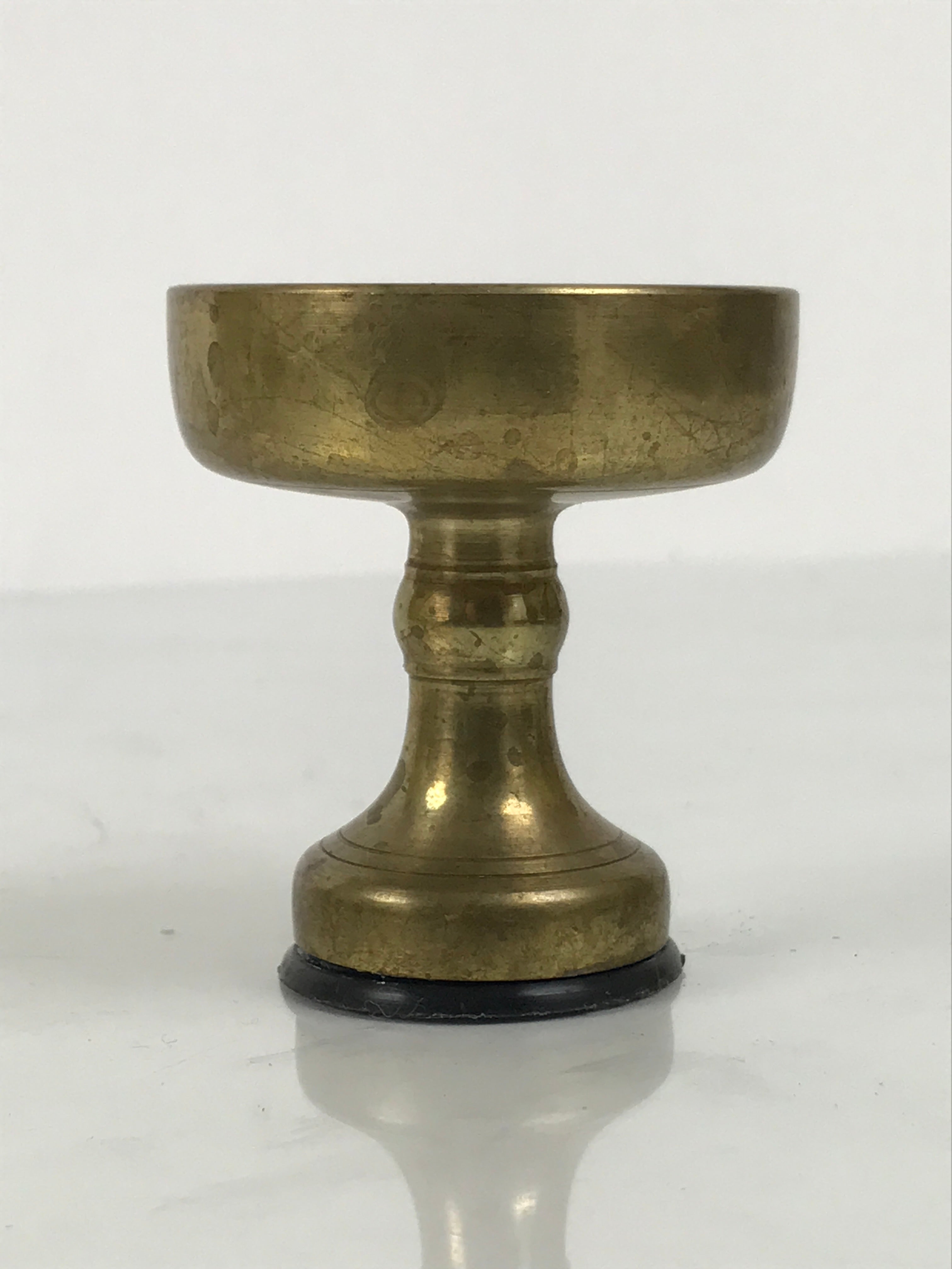 Japanese Buddhist Altar Fitting Brass Rice Offering Cup Vtg Butsugu Gold BA957-OT - Buddhist-chidorivintage.com
