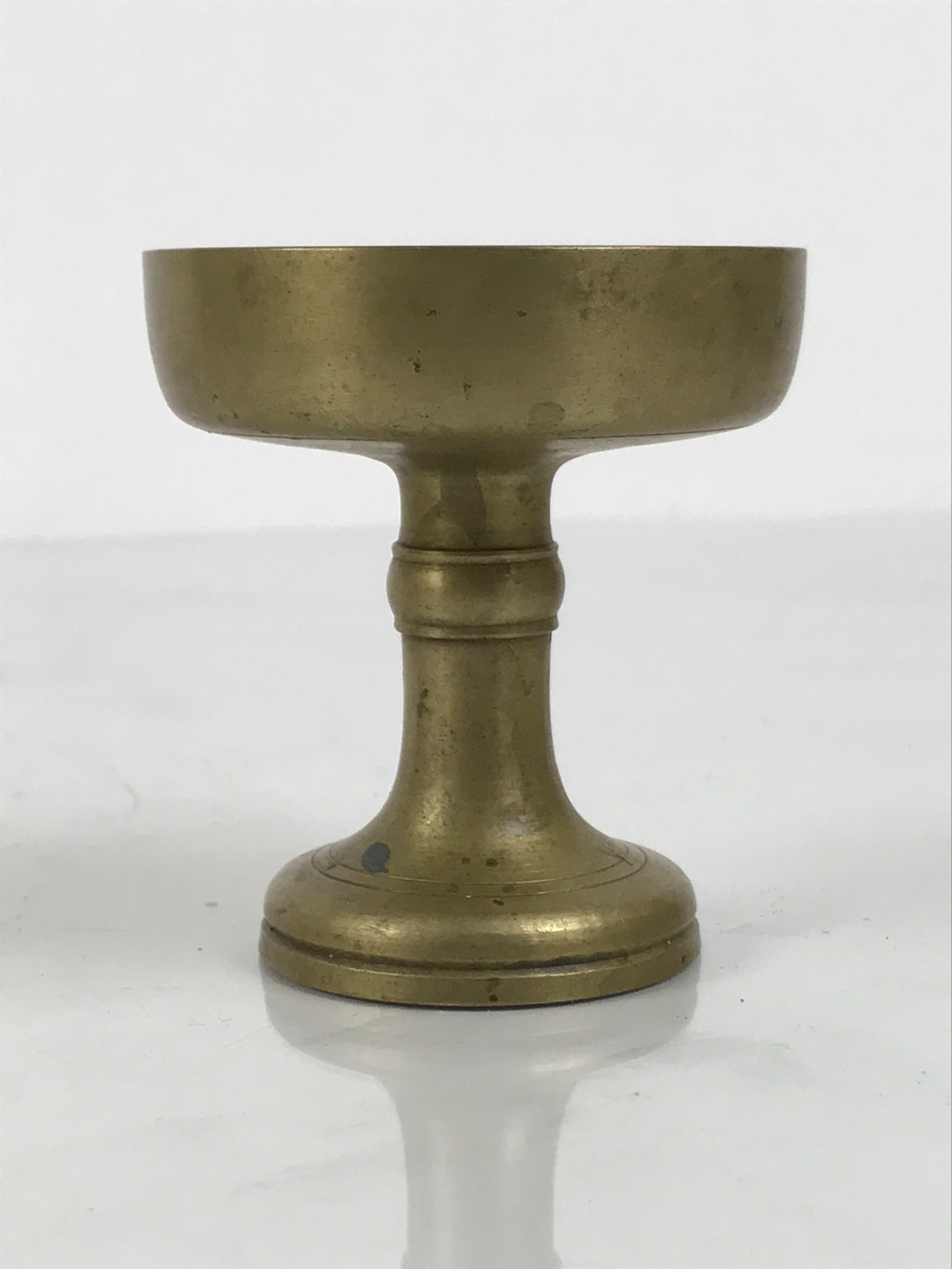 Japanese Buddhist Altar Fitting Brass Rice Offering Cup Vtg Butsugu Gold BA960-OT - Buddhist-chidorivintage.com