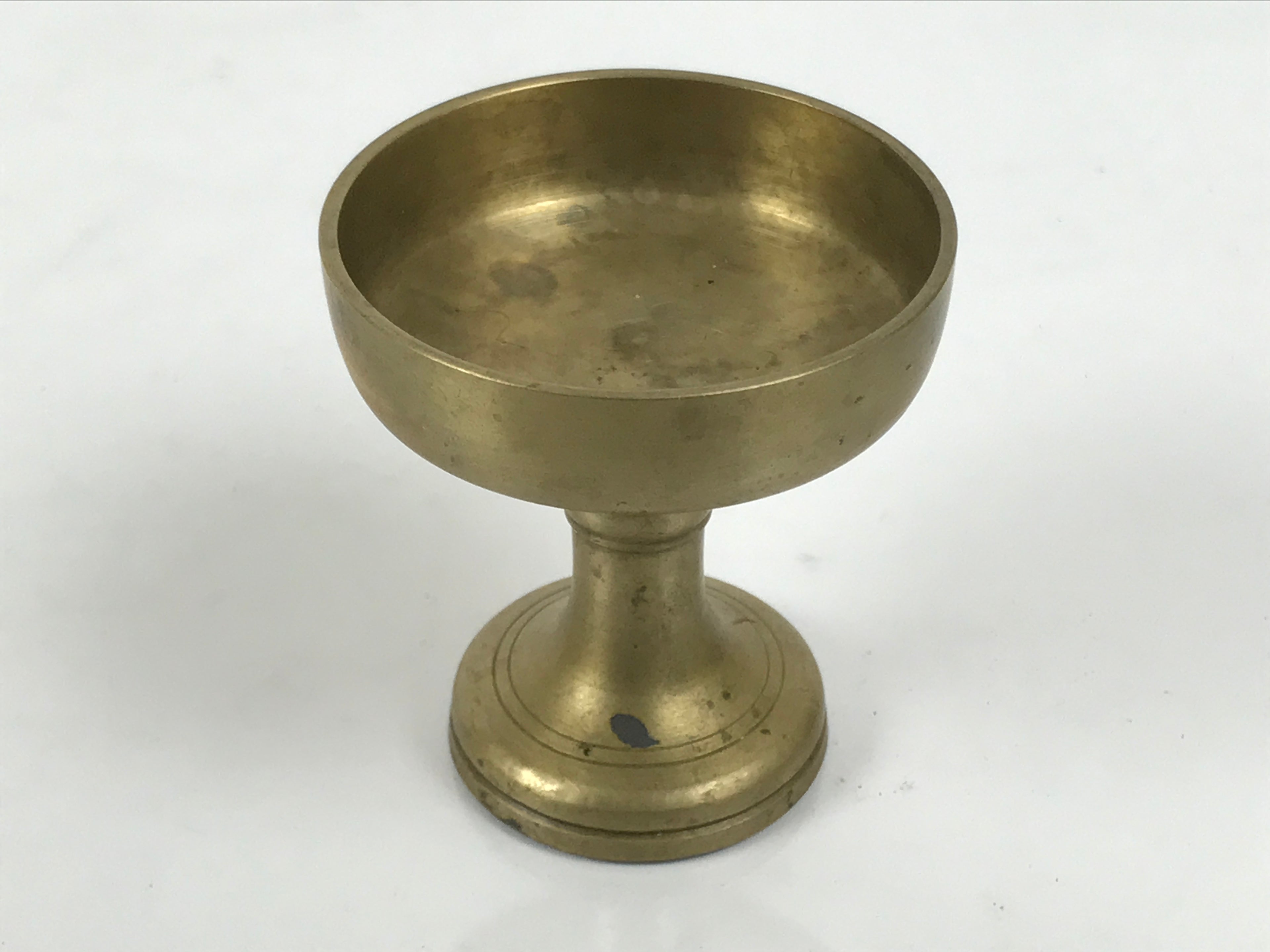 Japanese Buddhist Altar Fitting Brass Rice Offering Cup Vtg Butsugu Gold BA960-OT - Buddhist-chidorivintage.com
