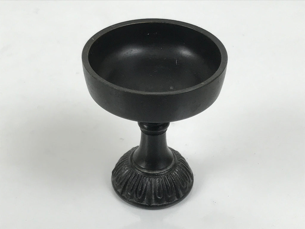 Japanese Buddhist Altar Fitting Metal Rice Offering Cup Vtg Butsugu Gold BA961-OT - Buddhist-chidorivintage.com