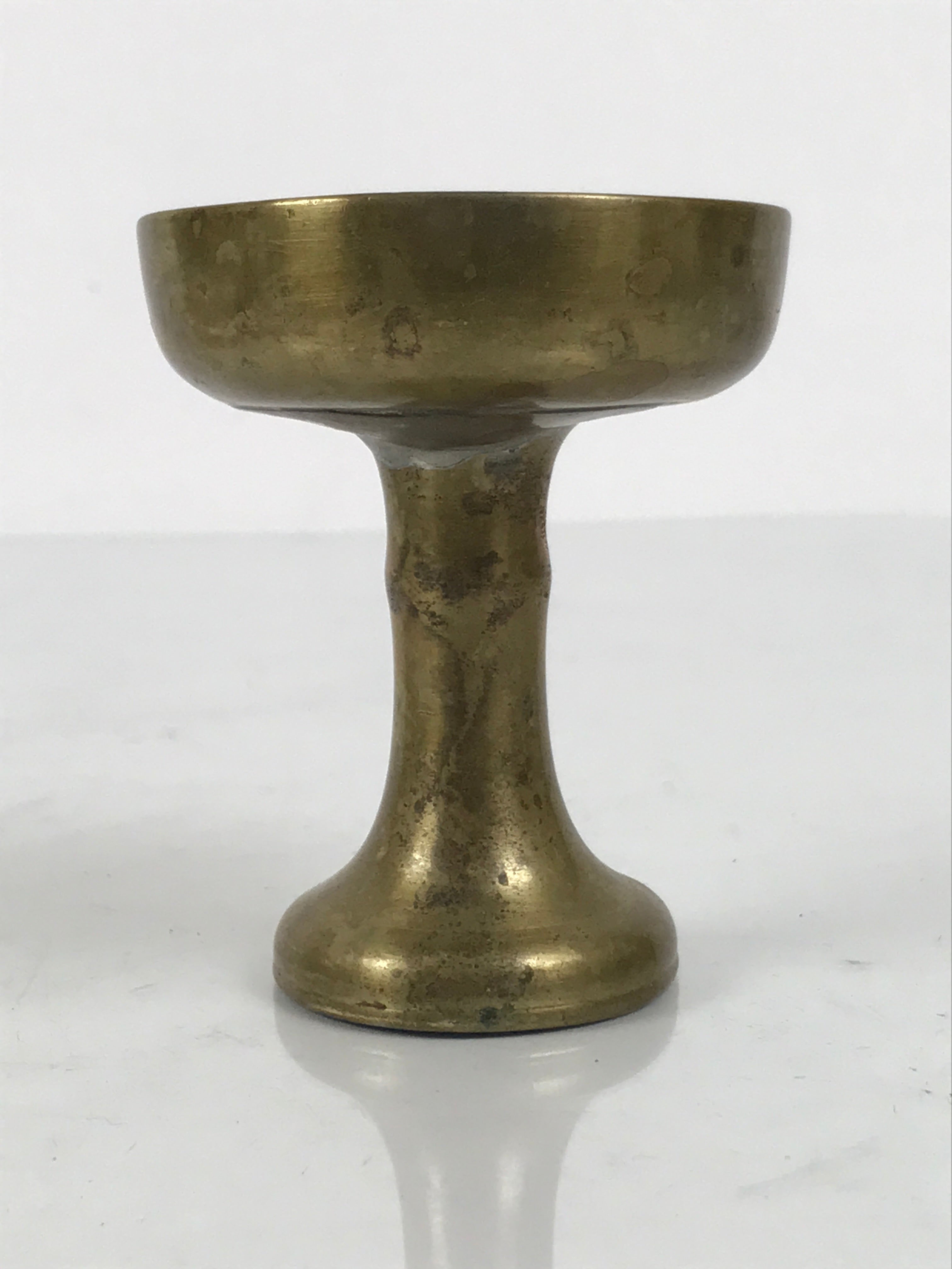 Japanese Buddhist Altar Fitting Brass Rice Offering Cup Vtg Butsugu Gold BA962-OT - Buddhist-chidorivintage.com