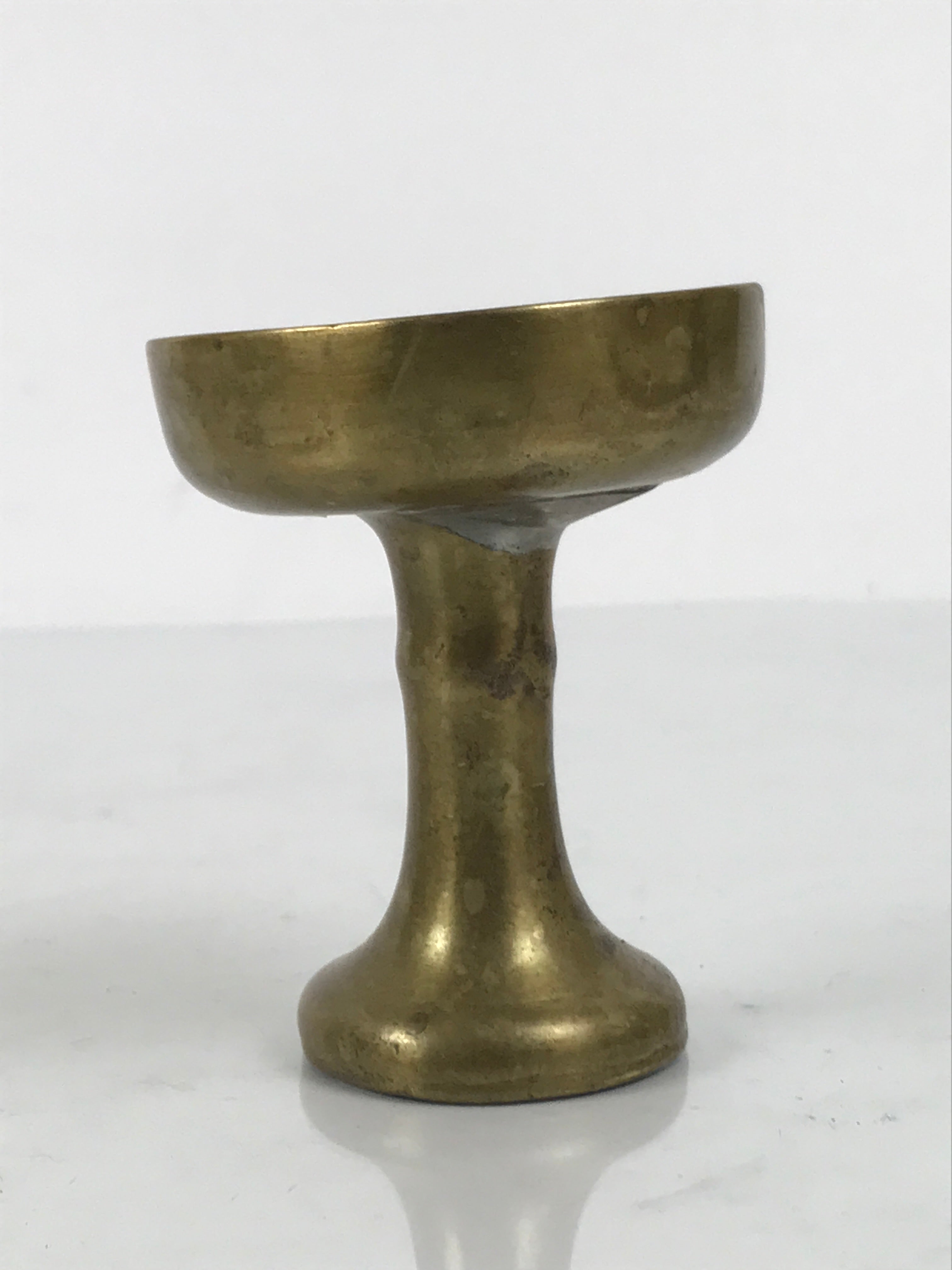 Japanese Buddhist Altar Fitting Brass Rice Offering Cup Vtg Butsugu Gold BA962-OT - Buddhist-chidorivintage.com