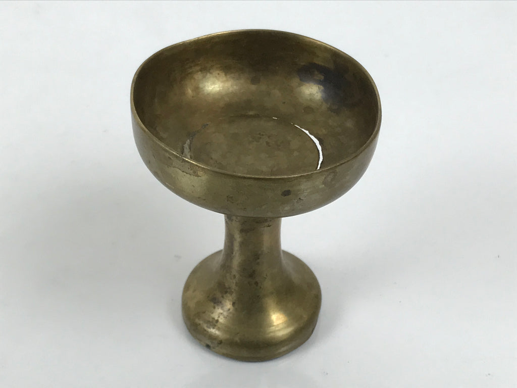 Japanese Buddhist Altar Fitting Brass Rice Offering Cup Vtg Butsugu Gold BA962-OT - Buddhist-chidorivintage.com