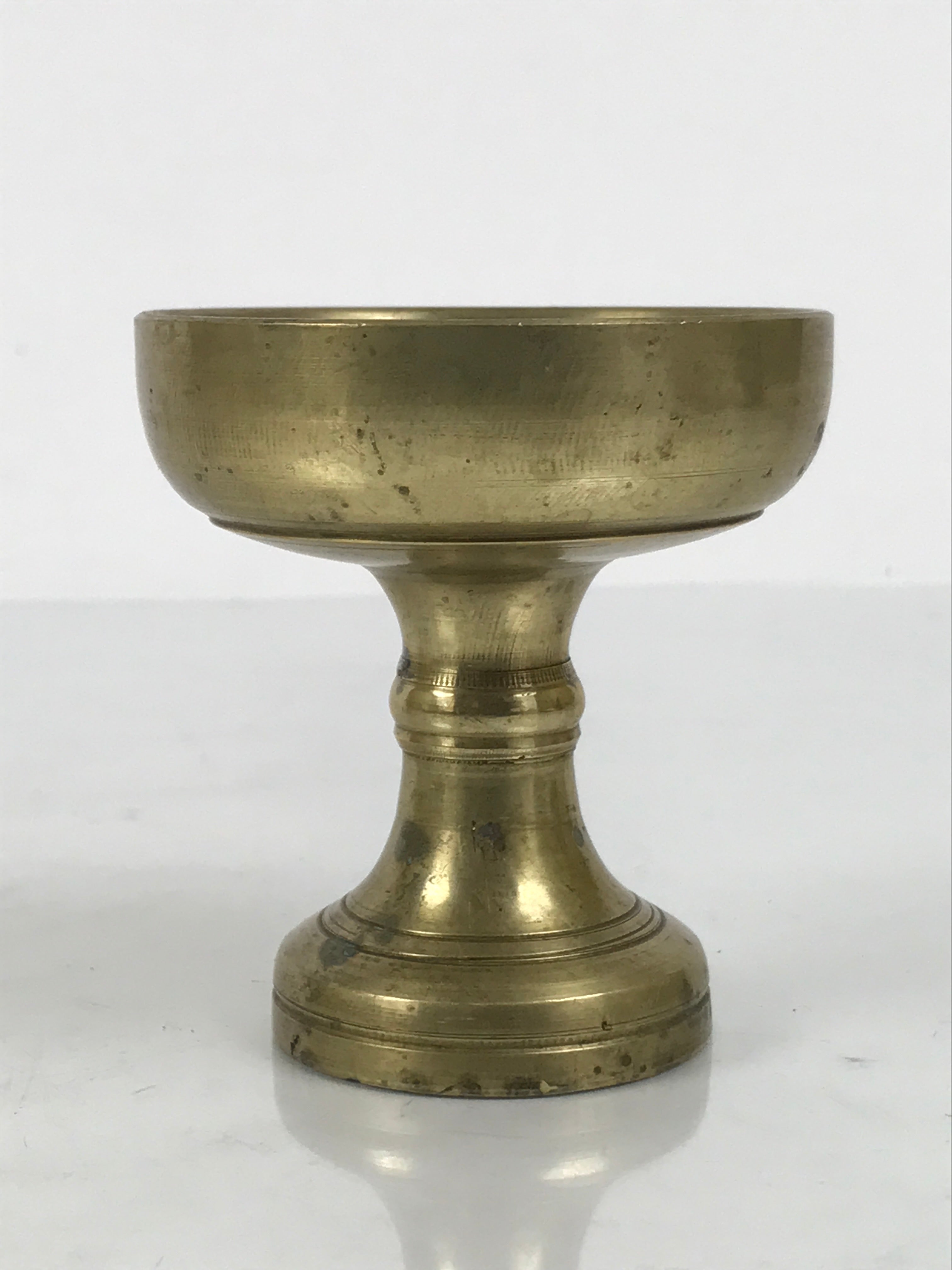 Japanese Buddhist Altar Fitting Brass Rice Offering Cup Vtg Butsugu Gold BA963-OT - Buddhist-chidorivintage.com