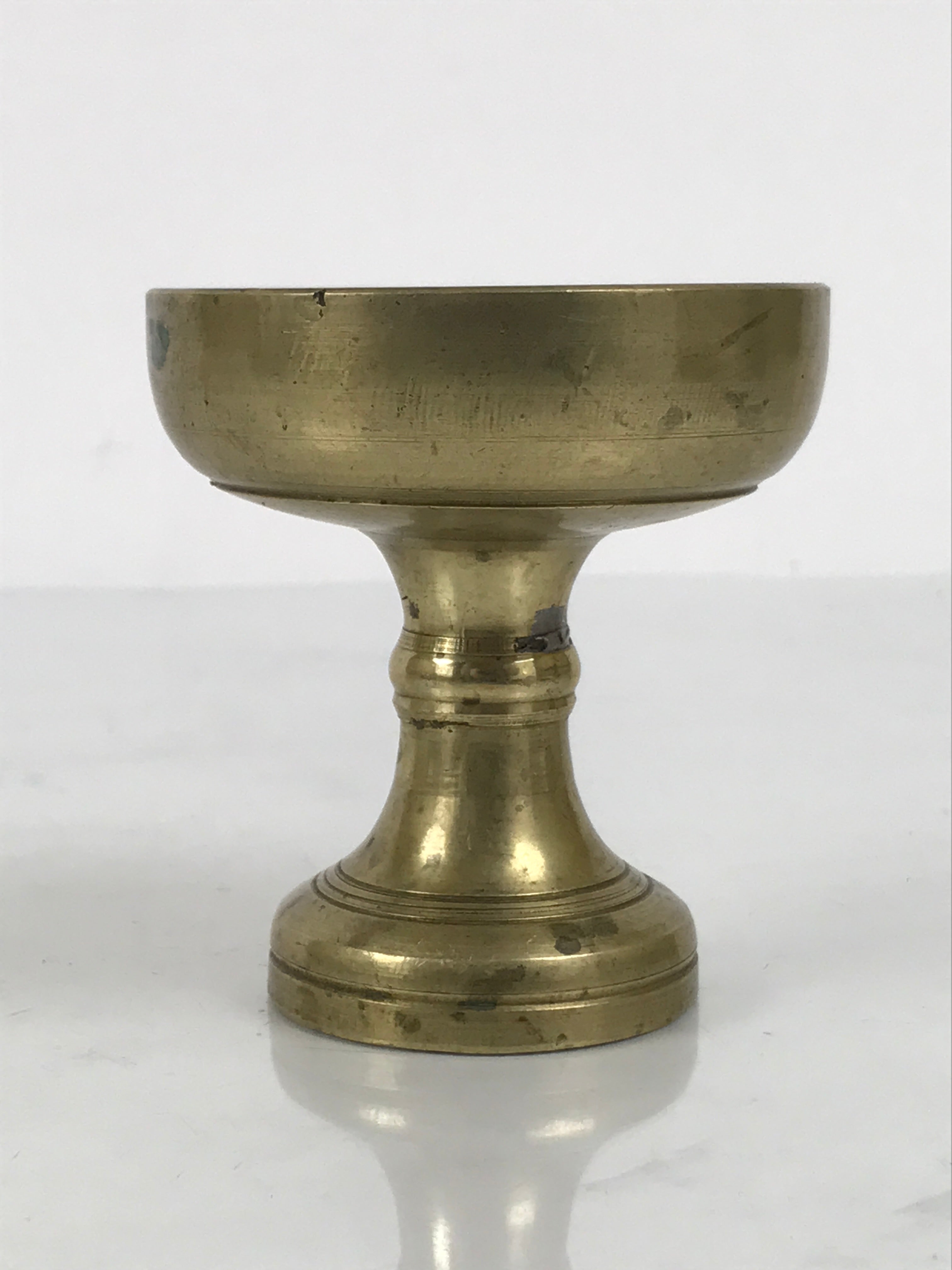 Japanese Buddhist Altar Fitting Brass Rice Offering Cup Vtg Butsugu Gold BA963-OT - Buddhist-chidorivintage.com