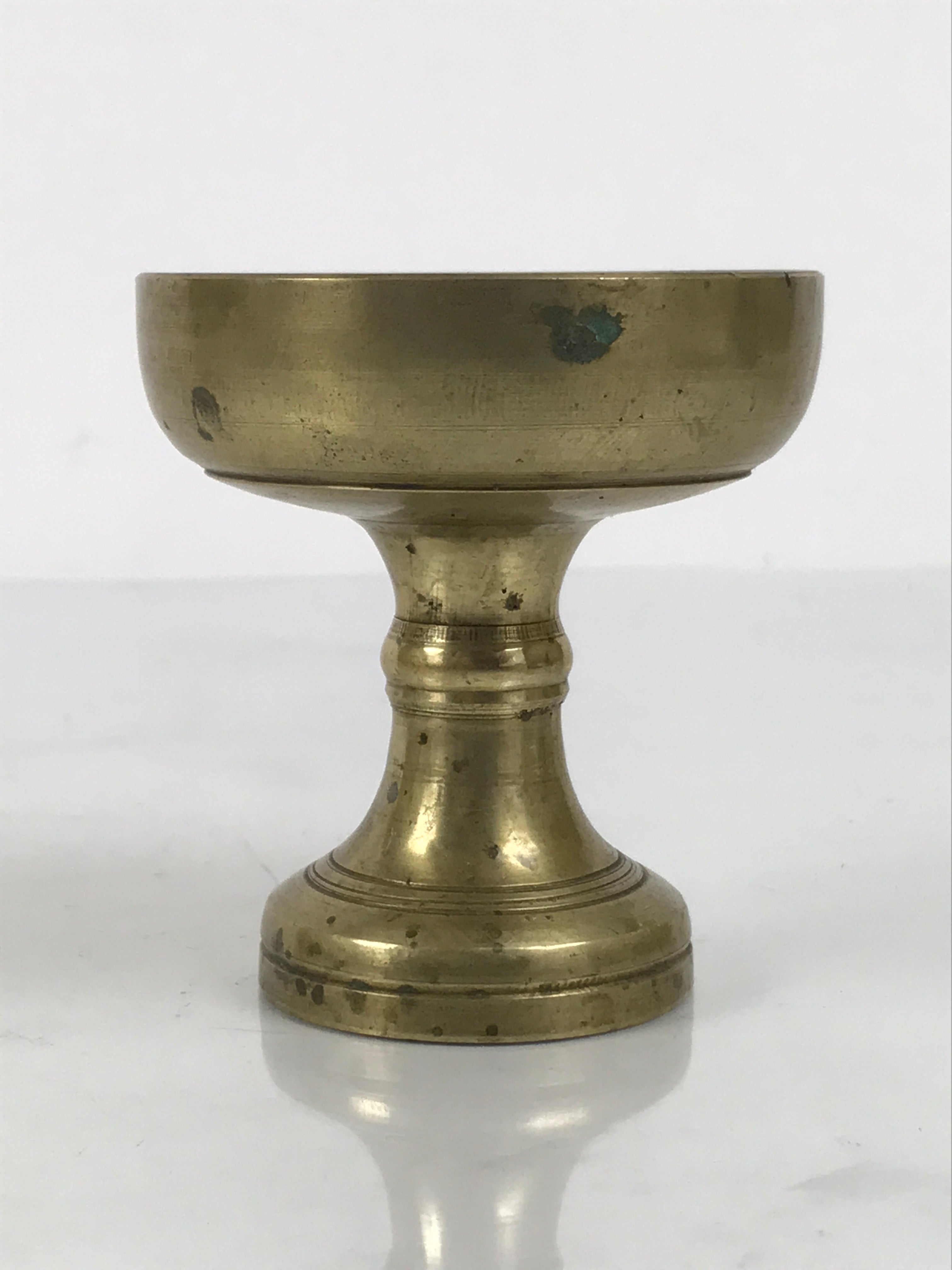 Japanese Buddhist Altar Fitting Brass Rice Offering Cup Vtg Butsugu Gold BA963-OT - Buddhist-chidorivintage.com