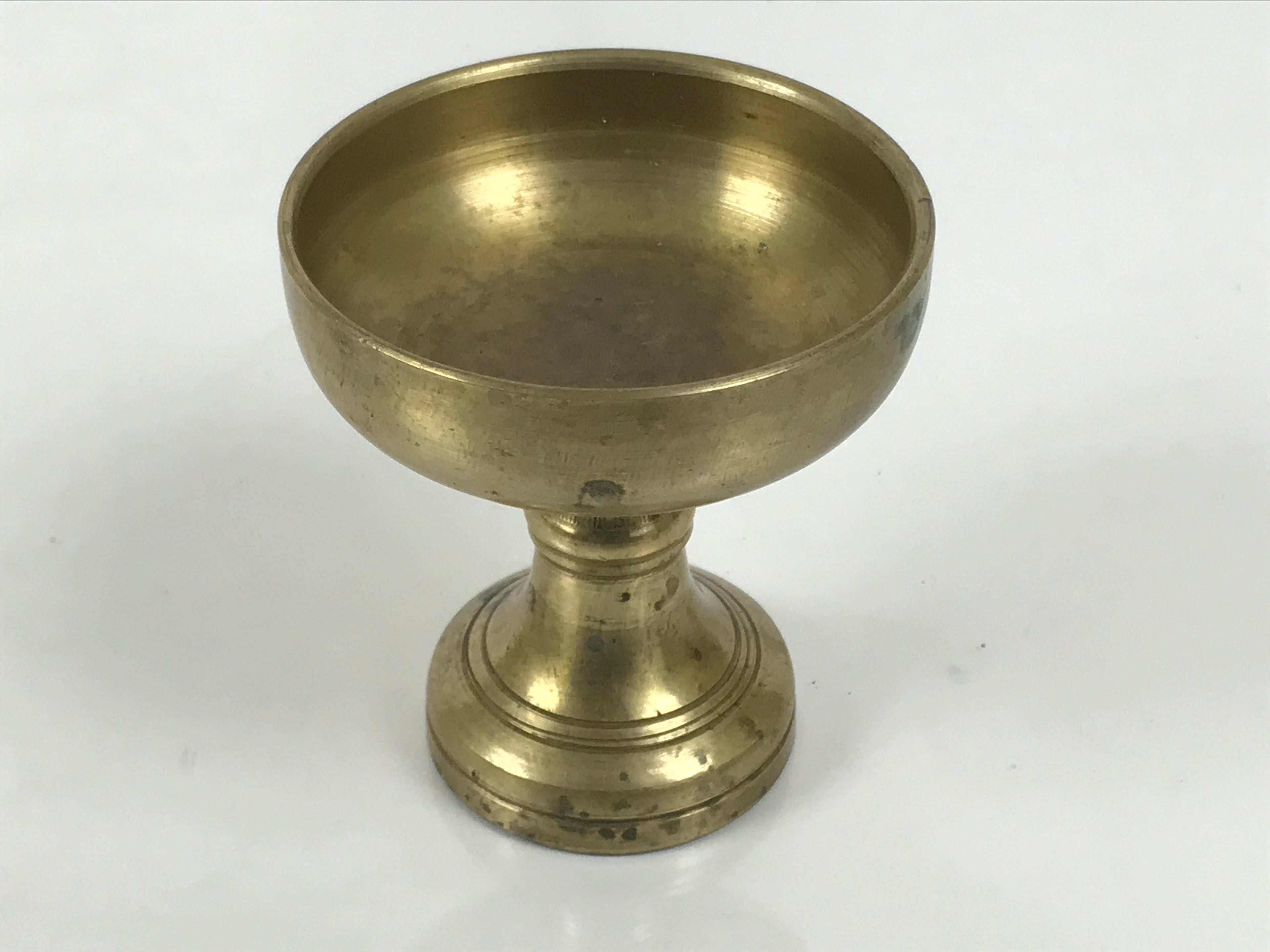Japanese Buddhist Altar Fitting Brass Rice Offering Cup Vtg Butsugu Gold BA963-OT - Buddhist-chidorivintage.com