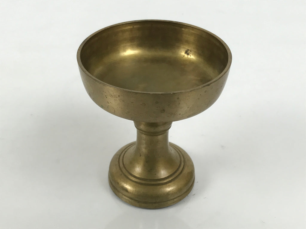 Japanese Buddhist Altar Fitting Brass Rice Offering Cup Vtg Butsugu Gold BA964-OT - Buddhist-chidorivintage.com