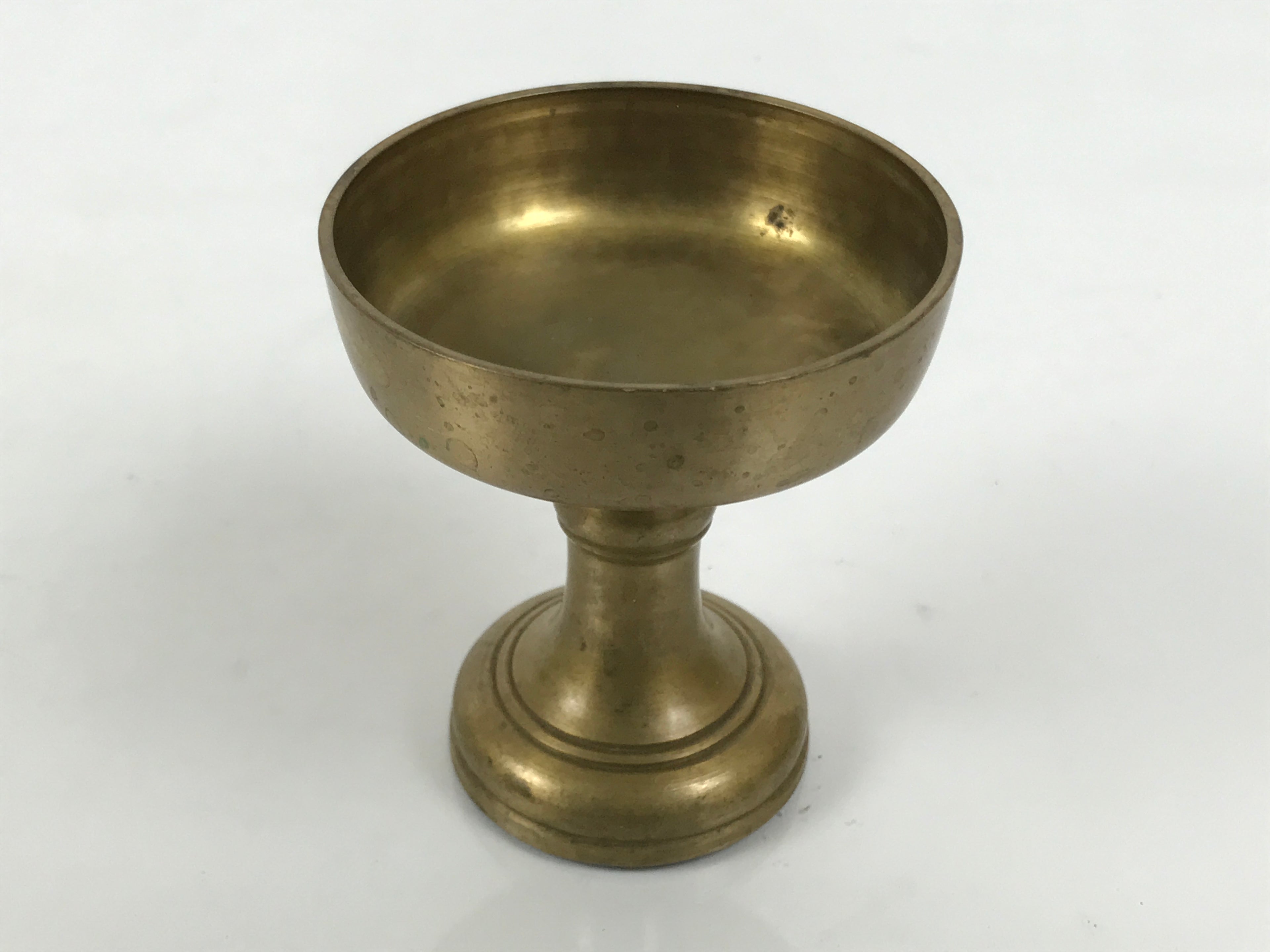 Japanese Buddhist Altar Fitting Brass Rice Offering Cup Vtg Butsugu Gold BA964-OT - Buddhist-chidorivintage.com