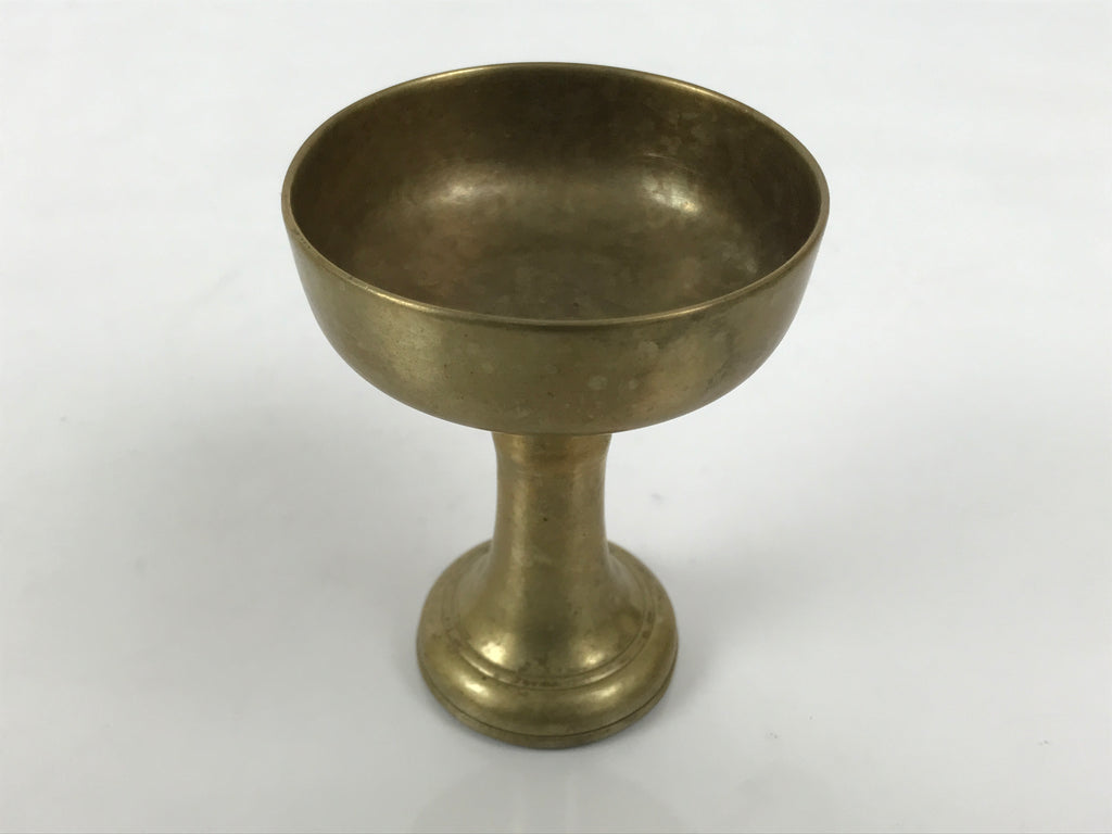 Japanese Buddhist Altar Fitting Brass Rice Offering Cup Vtg Butsugu Gold BA965-OT - Buddhist-chidorivintage.com
