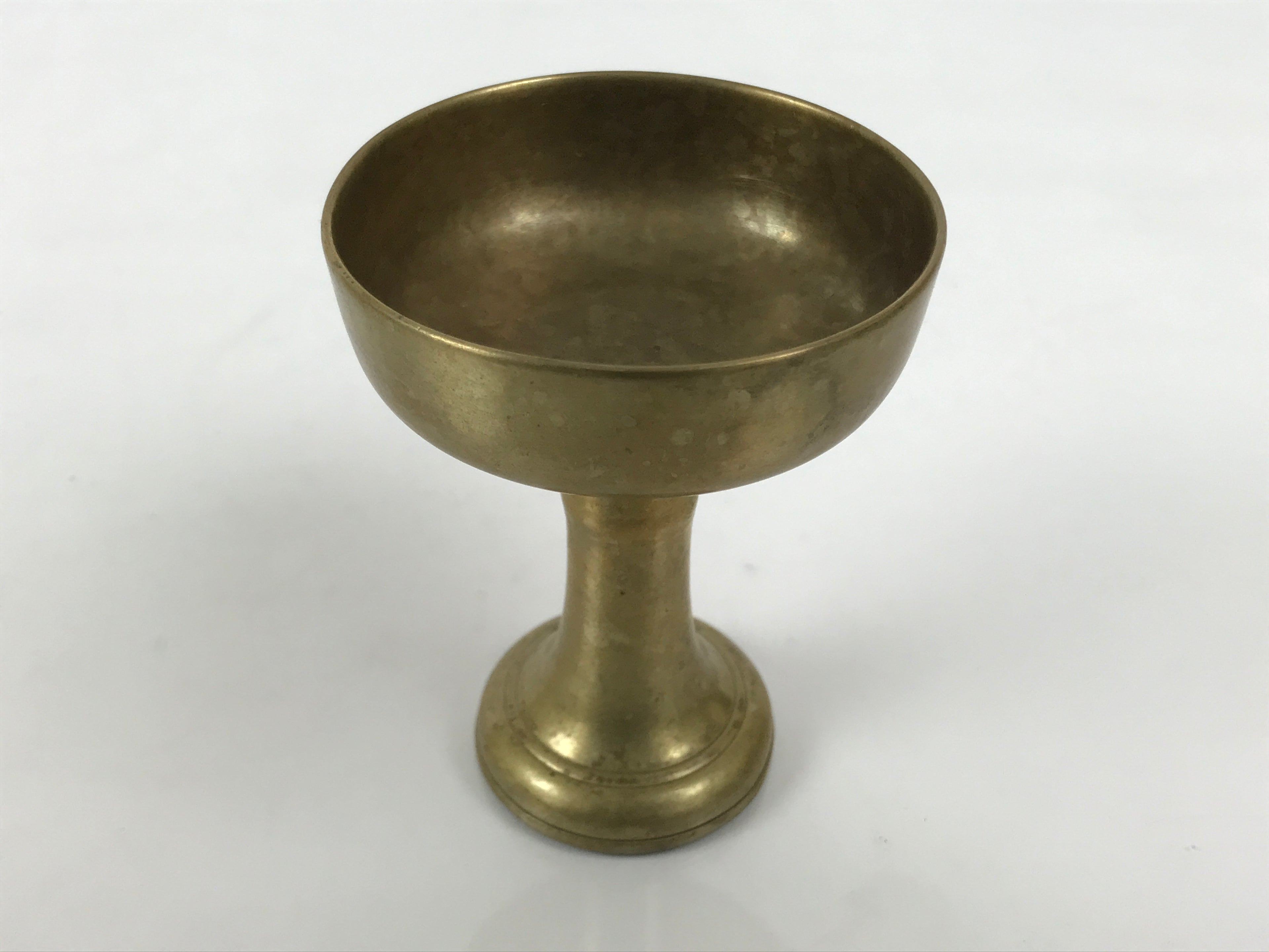 Japanese Buddhist Altar Fitting Brass Rice Offering Cup Vtg Butsugu Gold BA965-OT - Buddhist-chidorivintage.com