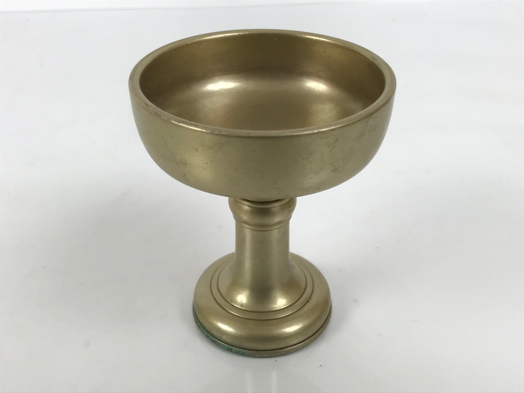 Japanese Buddhist Altar Fitting Brass Rice Offering Cup Vtg Butsugu Gold BA967-OT - Buddhist-chidorivintage.com
