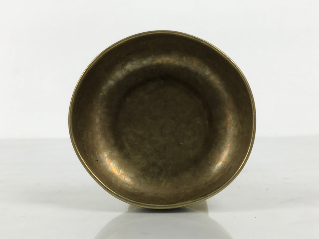 Japanese Buddhist Altar Fitting Brass Rice Offering Cup Vtg Butsugu Gold BA968-OT - Buddhist-chidorivintage.com