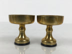 Japanese Buddhist Altar Fitting Brass Rice Offering Cups Butsugu 2pcs Gold BA969-OT - Buddhist-chidorivintage.com